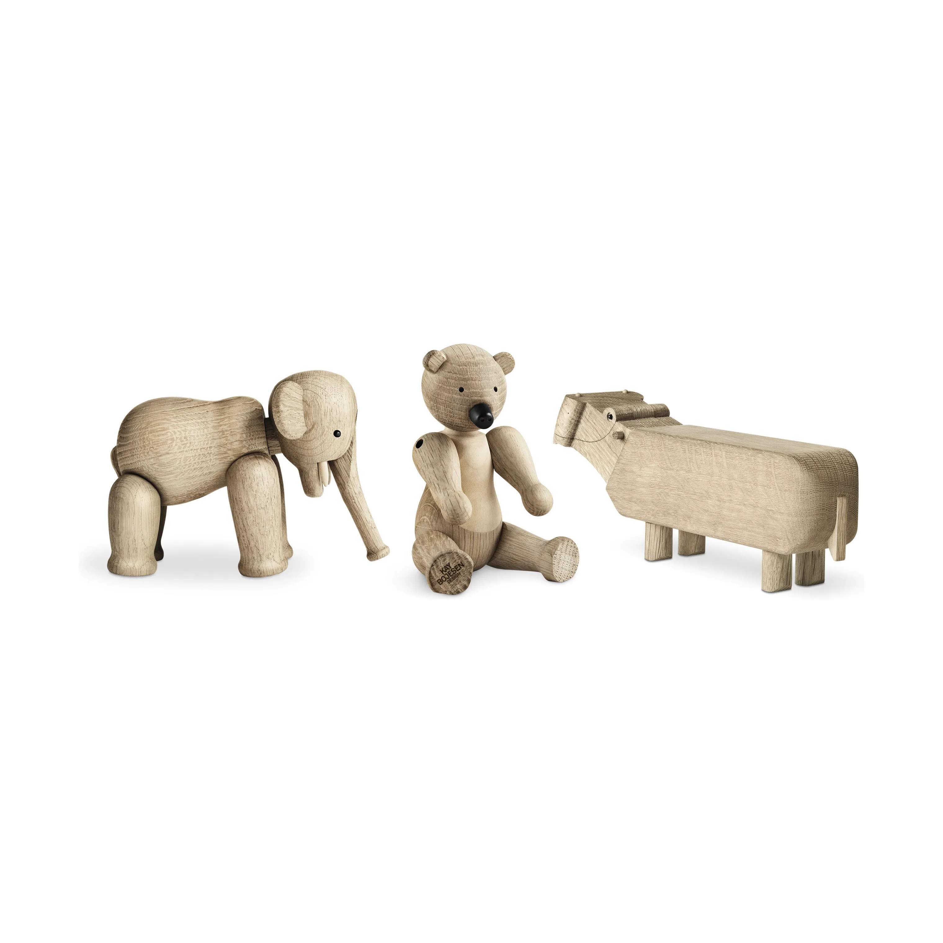 Kay Bojesen Dyrefigurer Liliput-serie - 3 stk. i Eg, 4