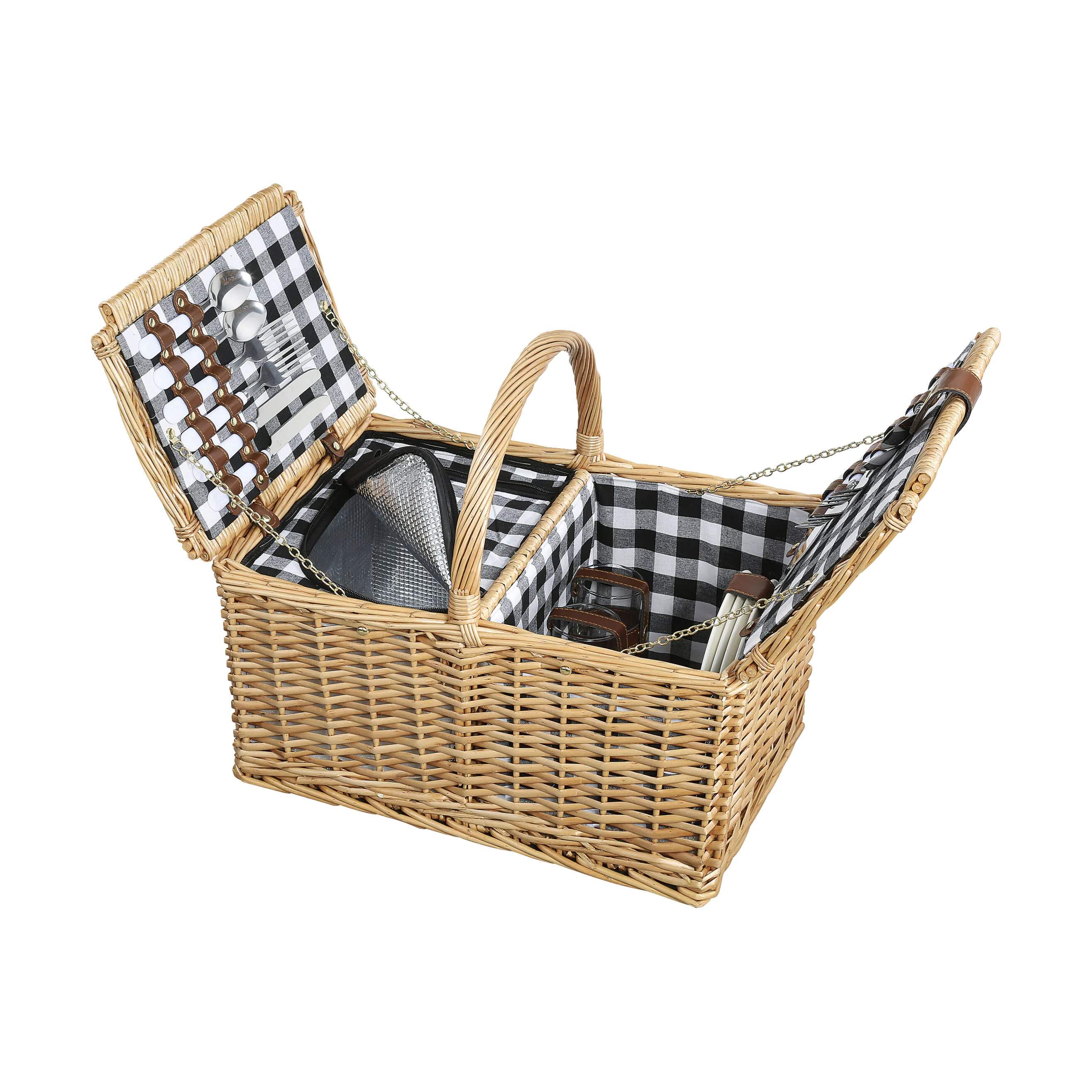 Lugano Picnickurv, brun, large