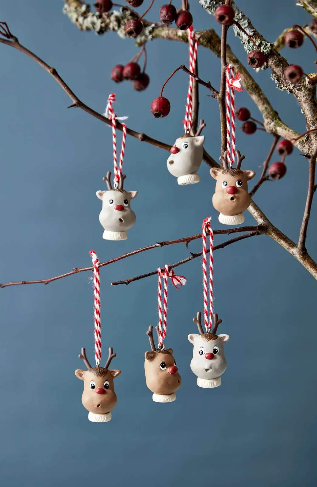 Klarborg Juleophæng Juleophæng - Rudolf & venner i Brun, 4 cm, 3