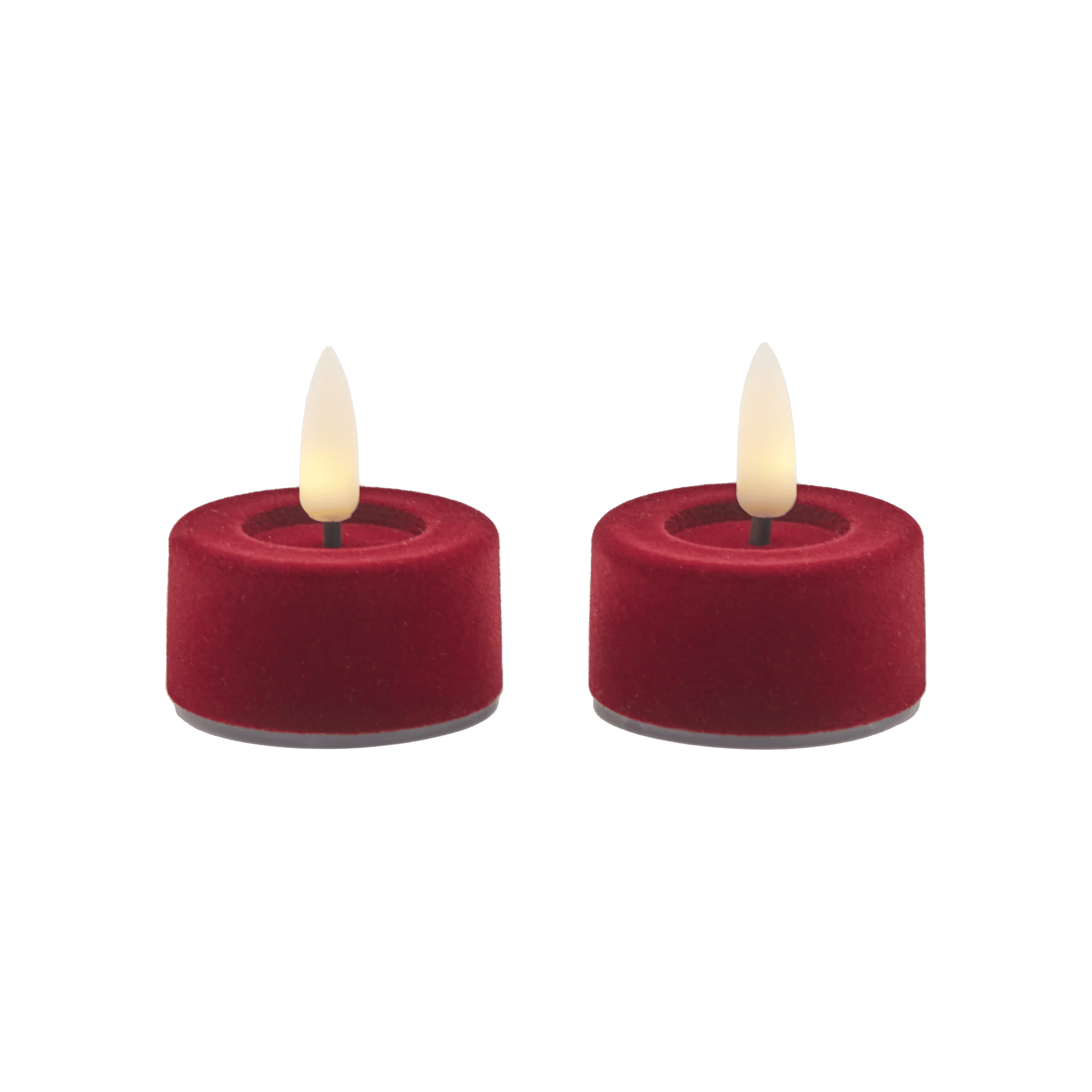 Sirius LED-lys Sille Velour LED Fyrfadslys - 2 stk. i Rød, 1