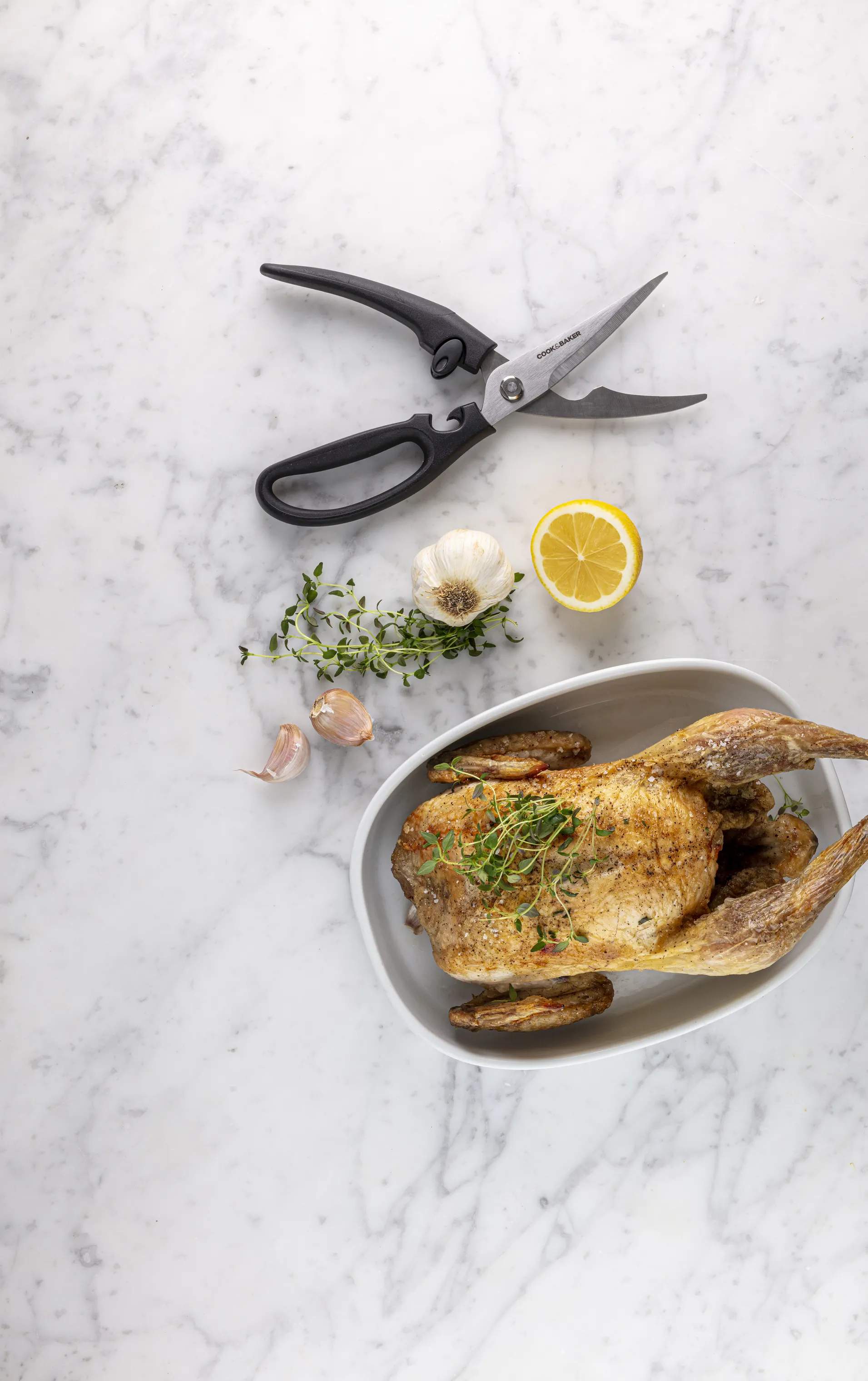 Cook & Baker Fjerkræsakse Fjerkræsaks i Sort/sølv, 2