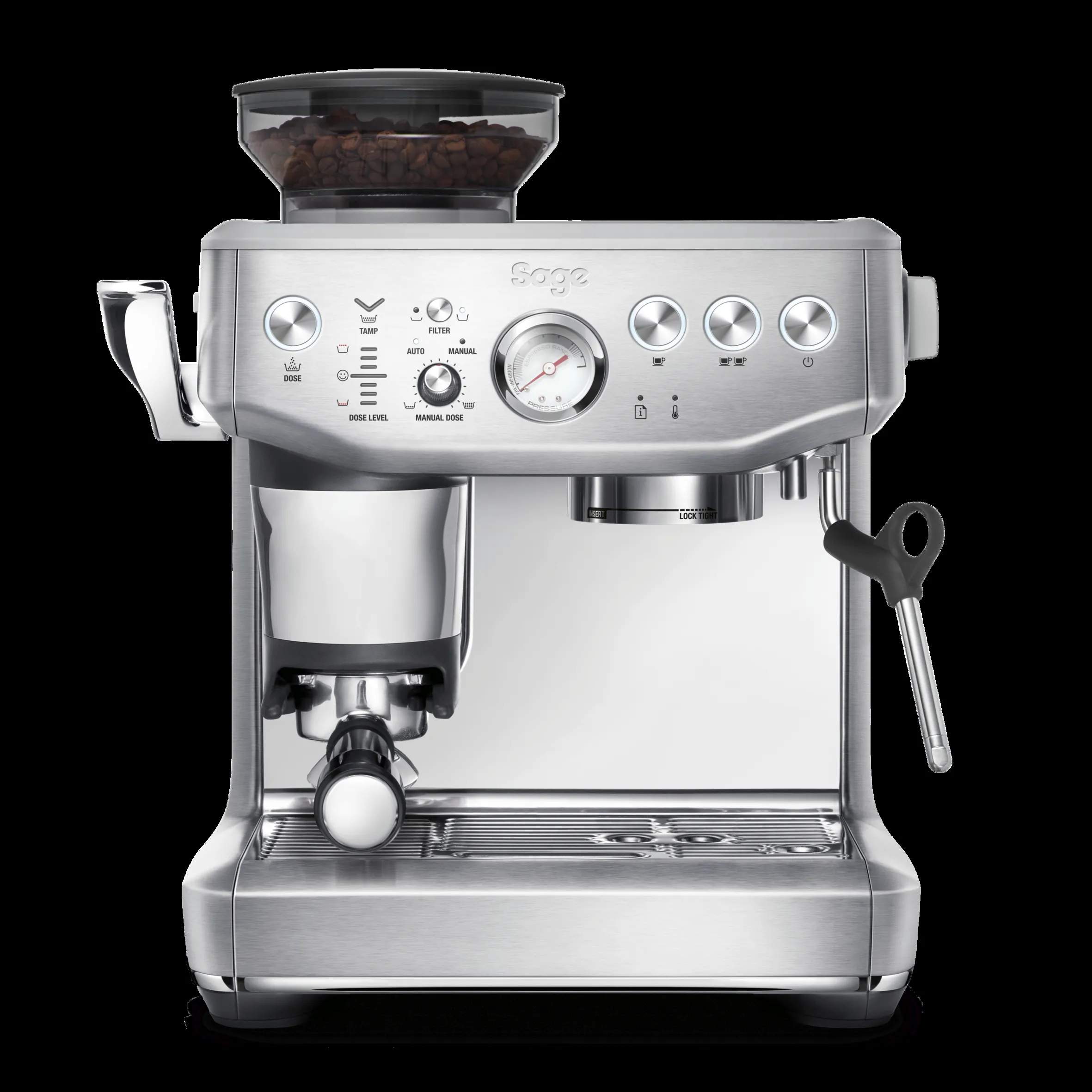 Sage Espressomaskiner The Barista Express Impress Espressomaskine i Børstet stål, 5