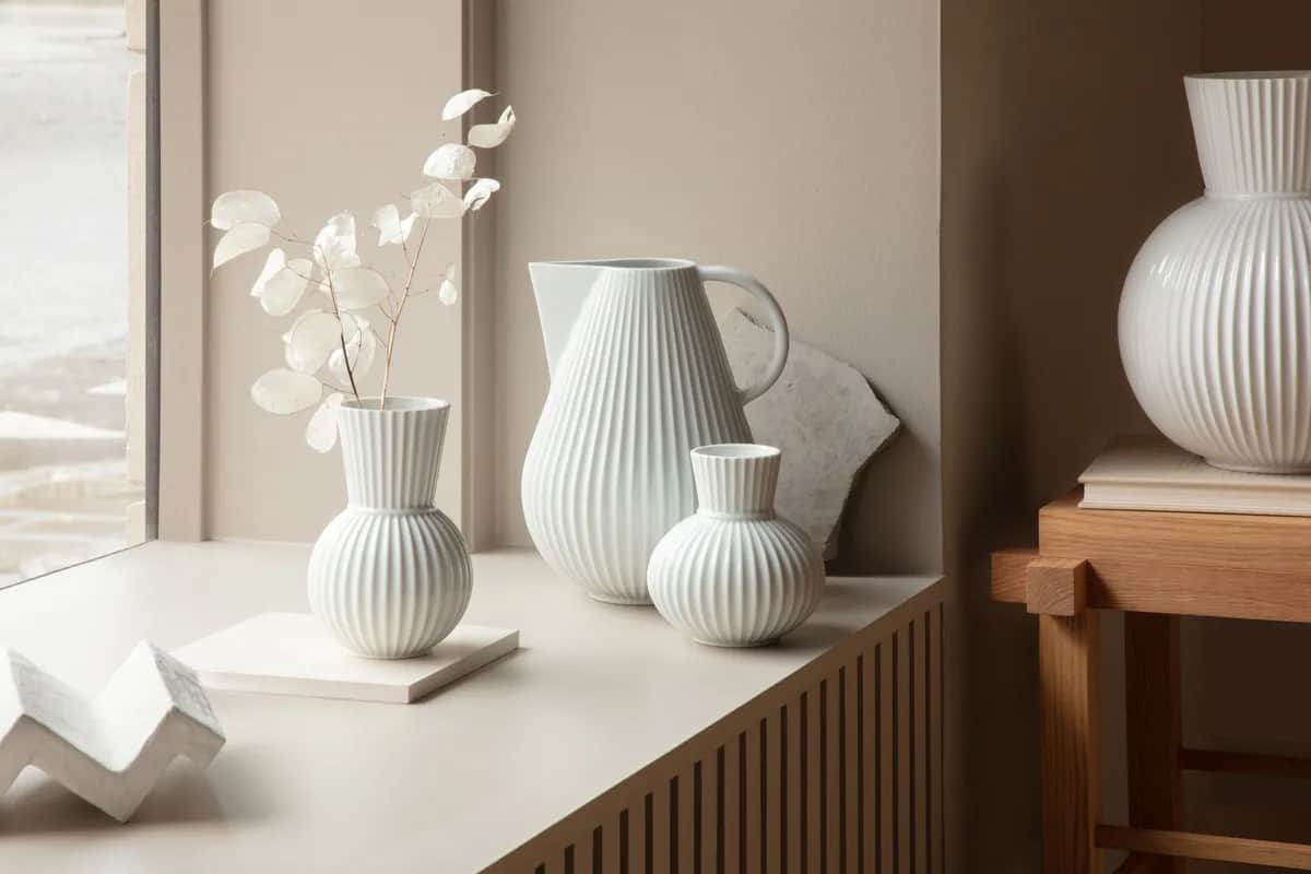 Lyngby Porcelæn Vaser Tura Vase i hvid, 14,5 cm, 3
