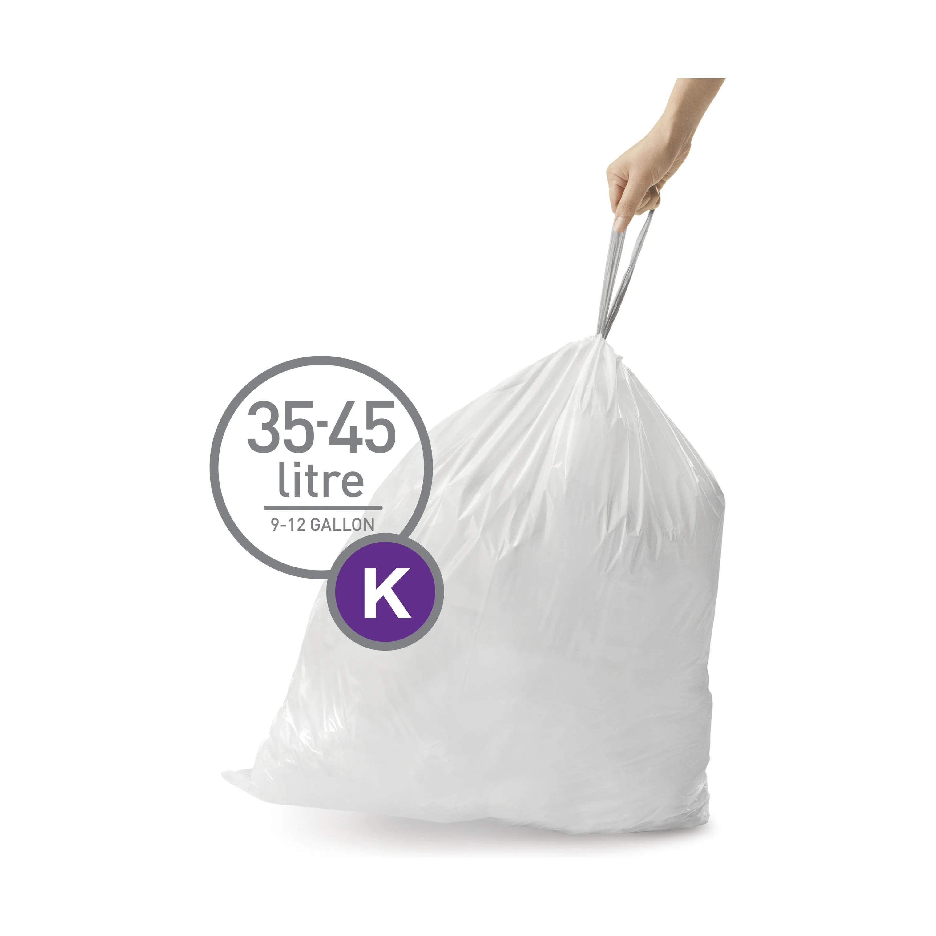 Simplehuman Affaldsposer Affaldsposer kode K - 60 stk. i K - 35-45 liter, 1