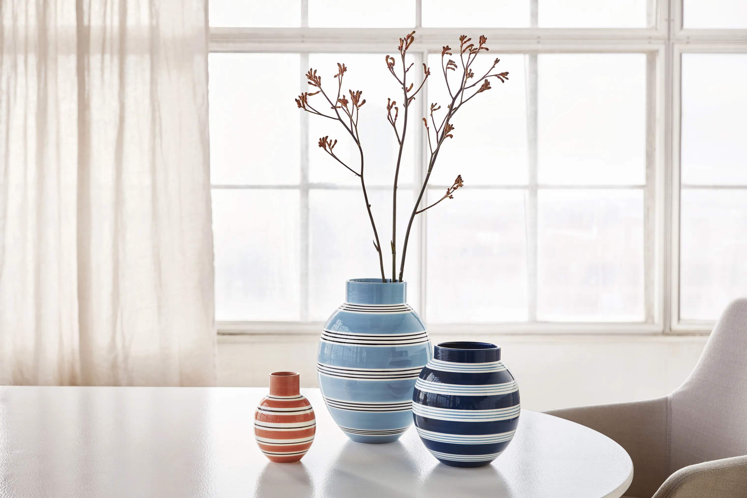 Kähler Vaser Omaggio Nuovo Vase i Blå, 30 cm, 3