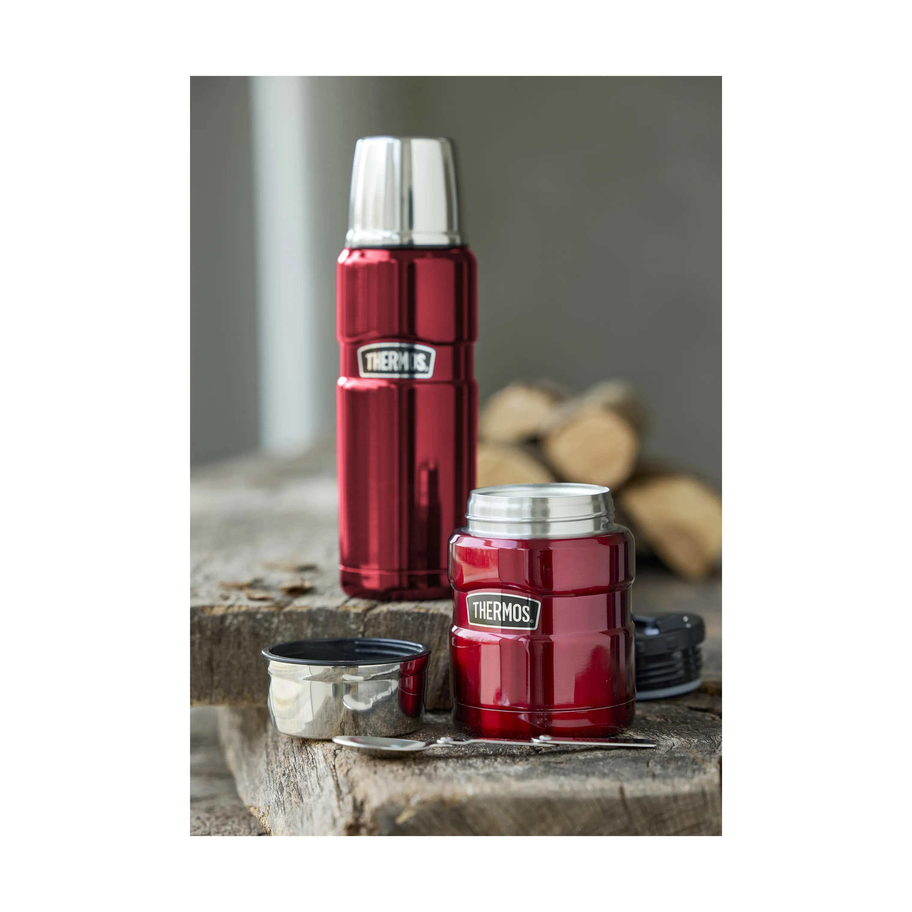 Thermos Termoflasker King Termoflaske i Mørk rød, 470 ml, 2