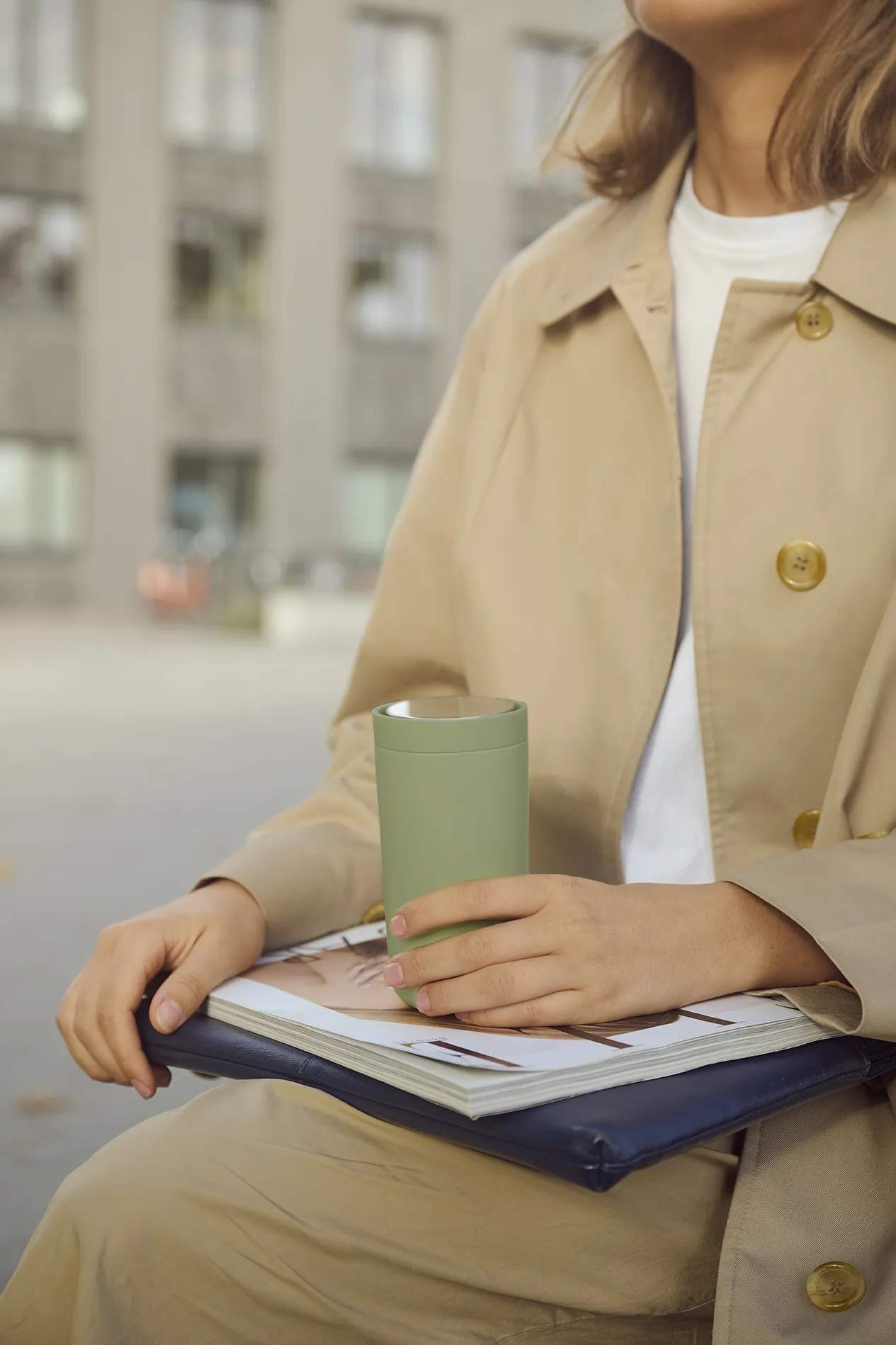 Stelton Termoflasker Drink-It To-Go Click Termokop i soft green, 40 cl, 2