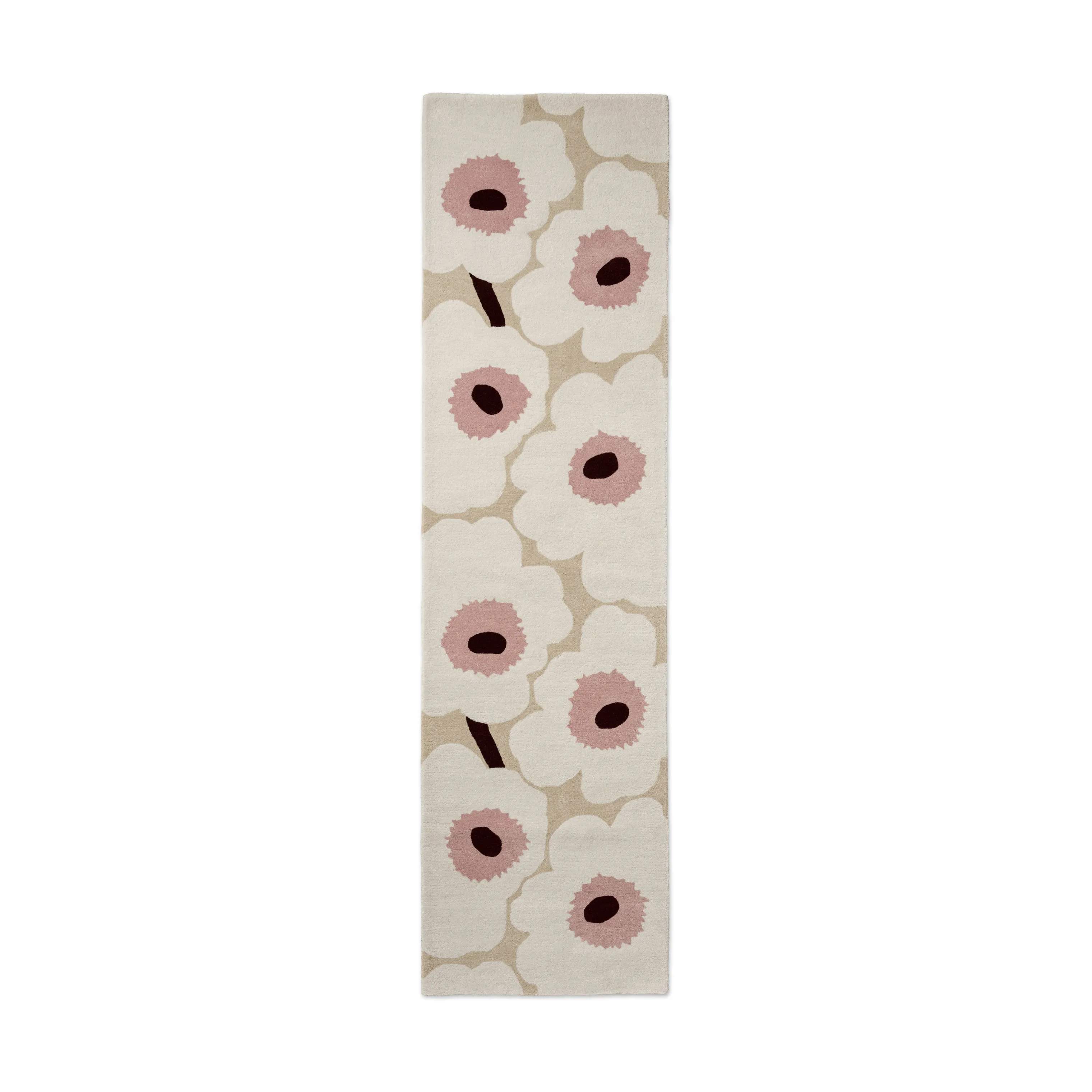 Marimekko by Brink & Campman Gulvtæpper Unikko Tæppeløber i Beige/Lyserød, B80 x L300 cm, 1