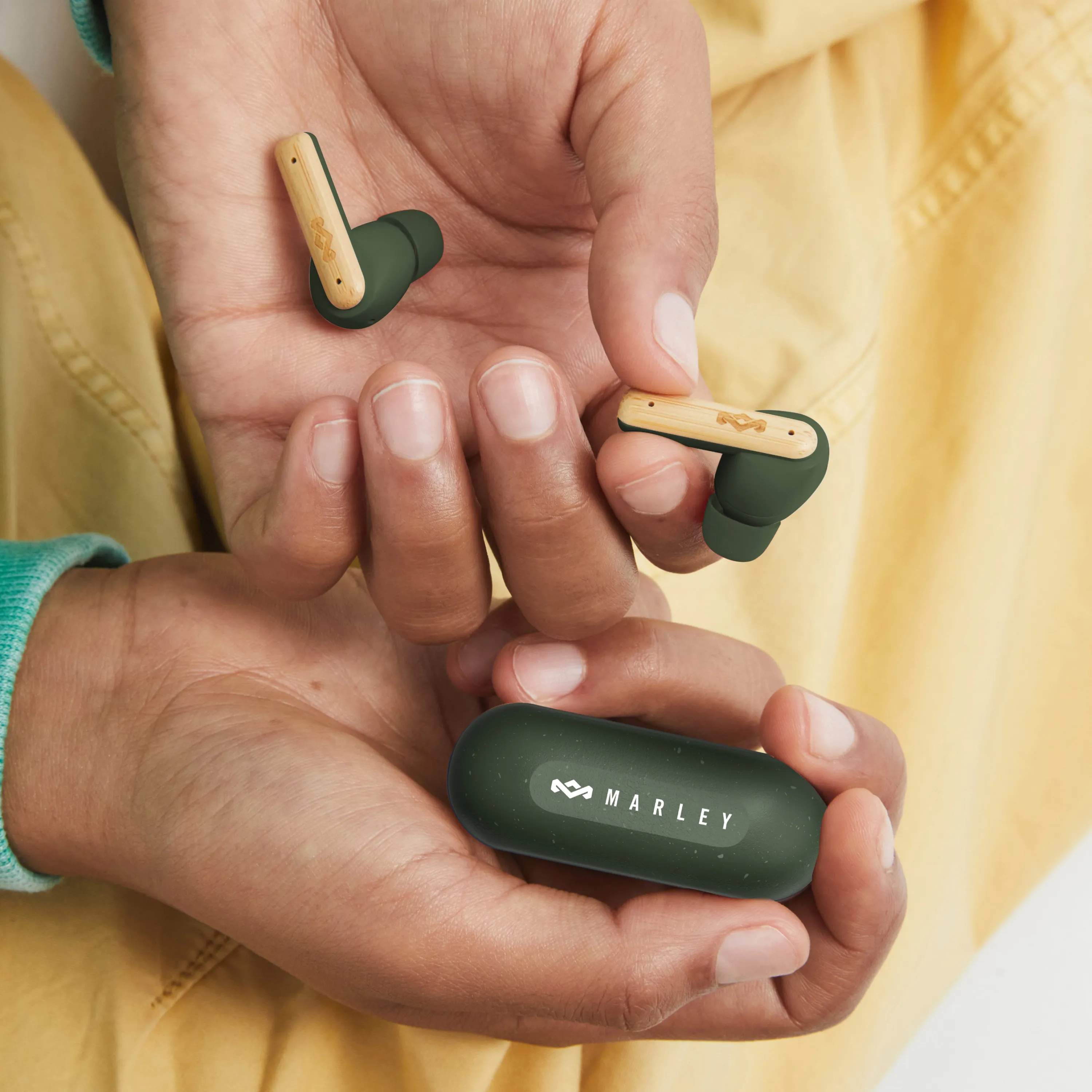 Marley Hovedtelefoner Little Bird Høretelefoner i Green, 3