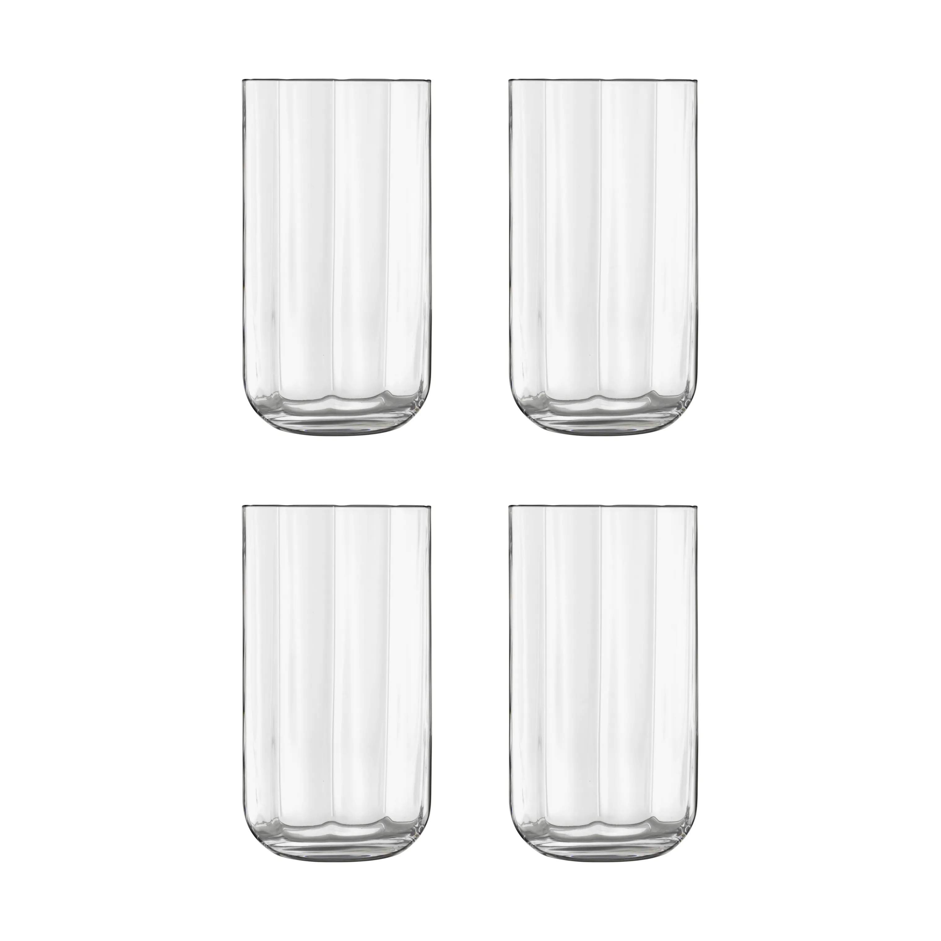 Jazz Longdrinksglas - 4 stk., transparent, large