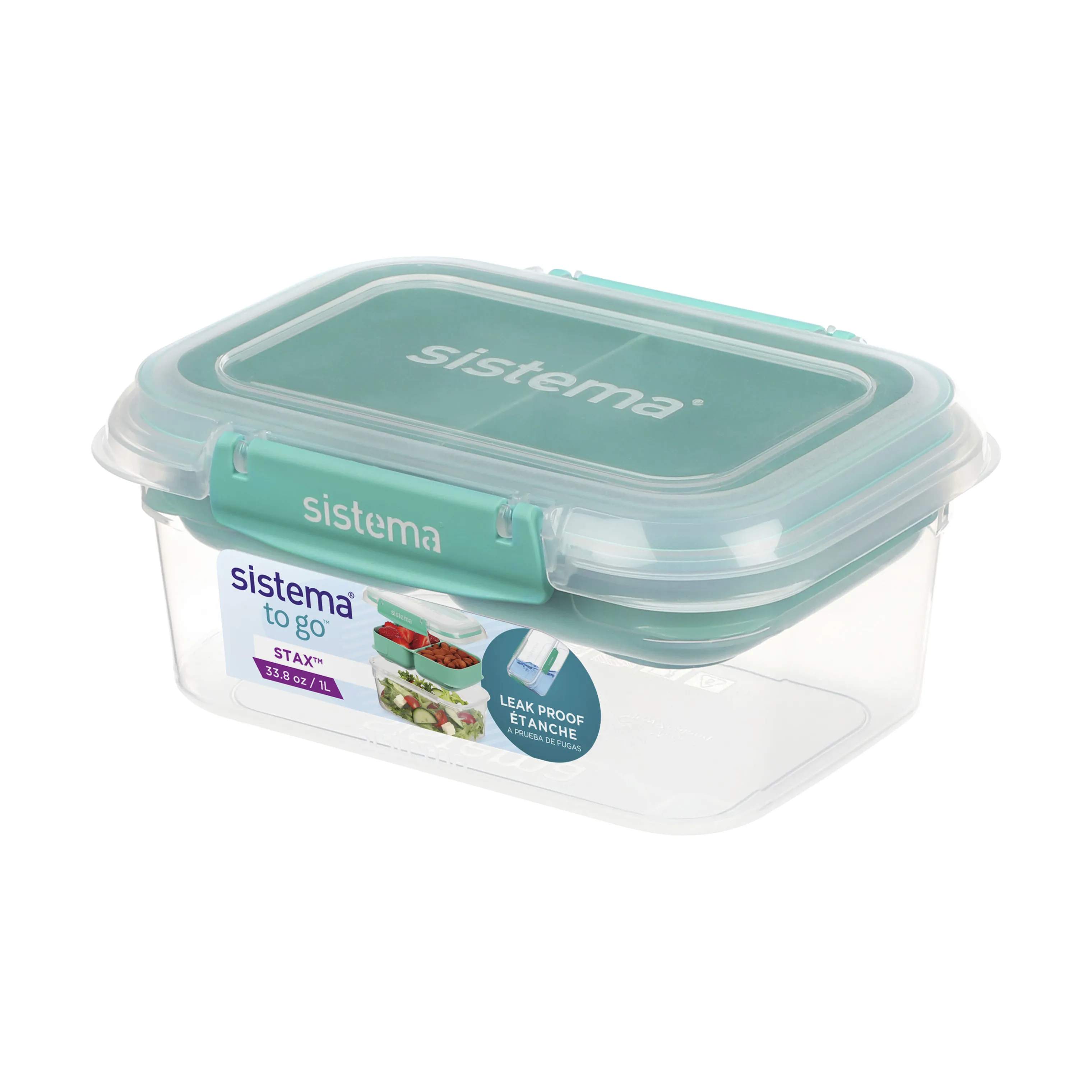 Sistema Opbevaringsbokse Lunch Madkasse - 3 dele i Mint/blå, 3