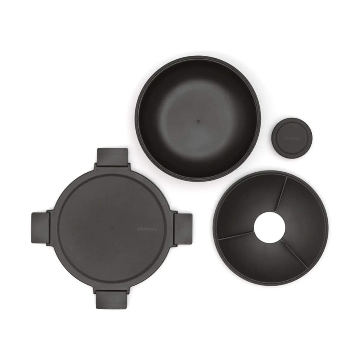 Brabantia Madkasser Make & Take Salatskål i Dark grey , 1.3 L, 4