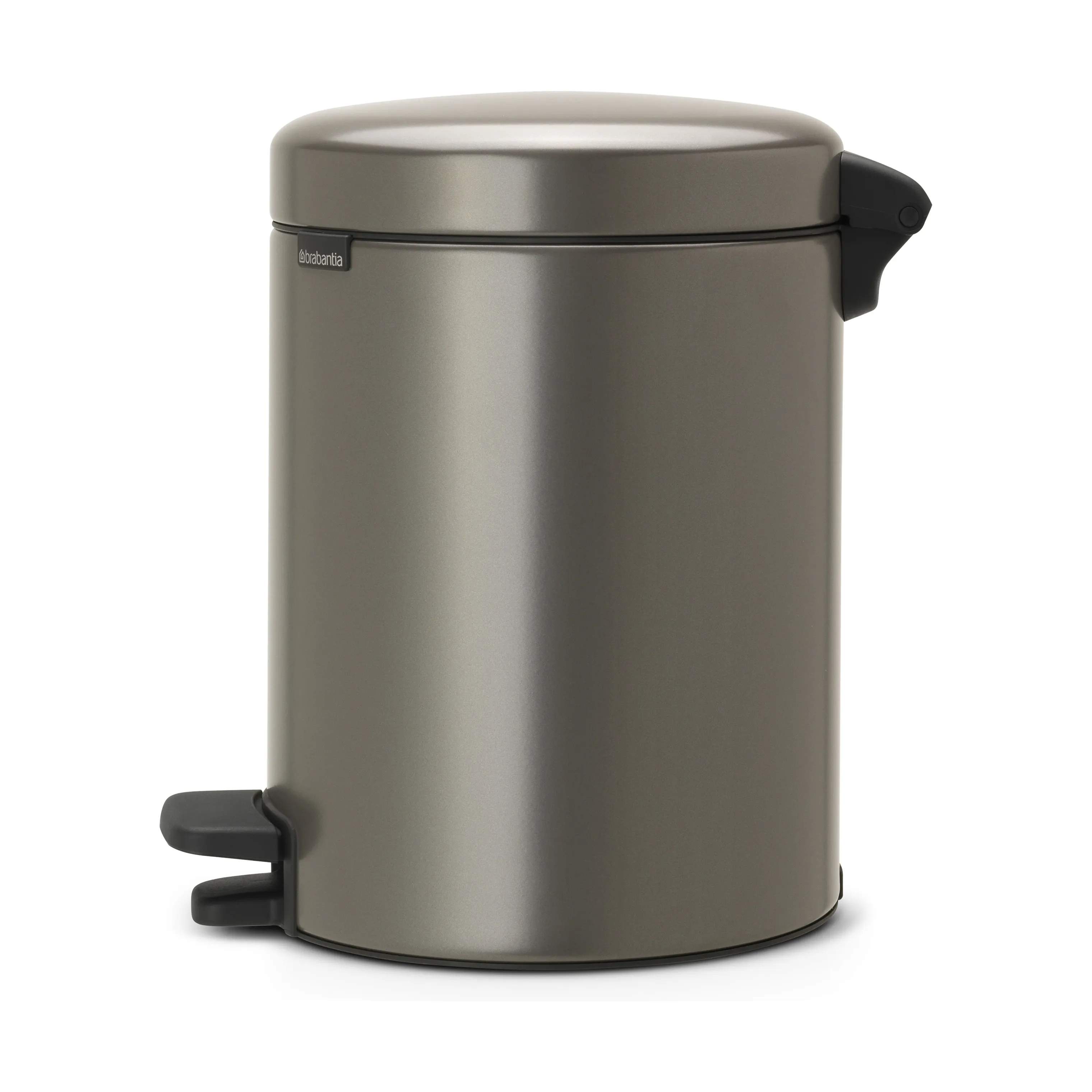 Brabantia Toiletspande NewIcon Pedalspand i Platinum, 5 L, 3