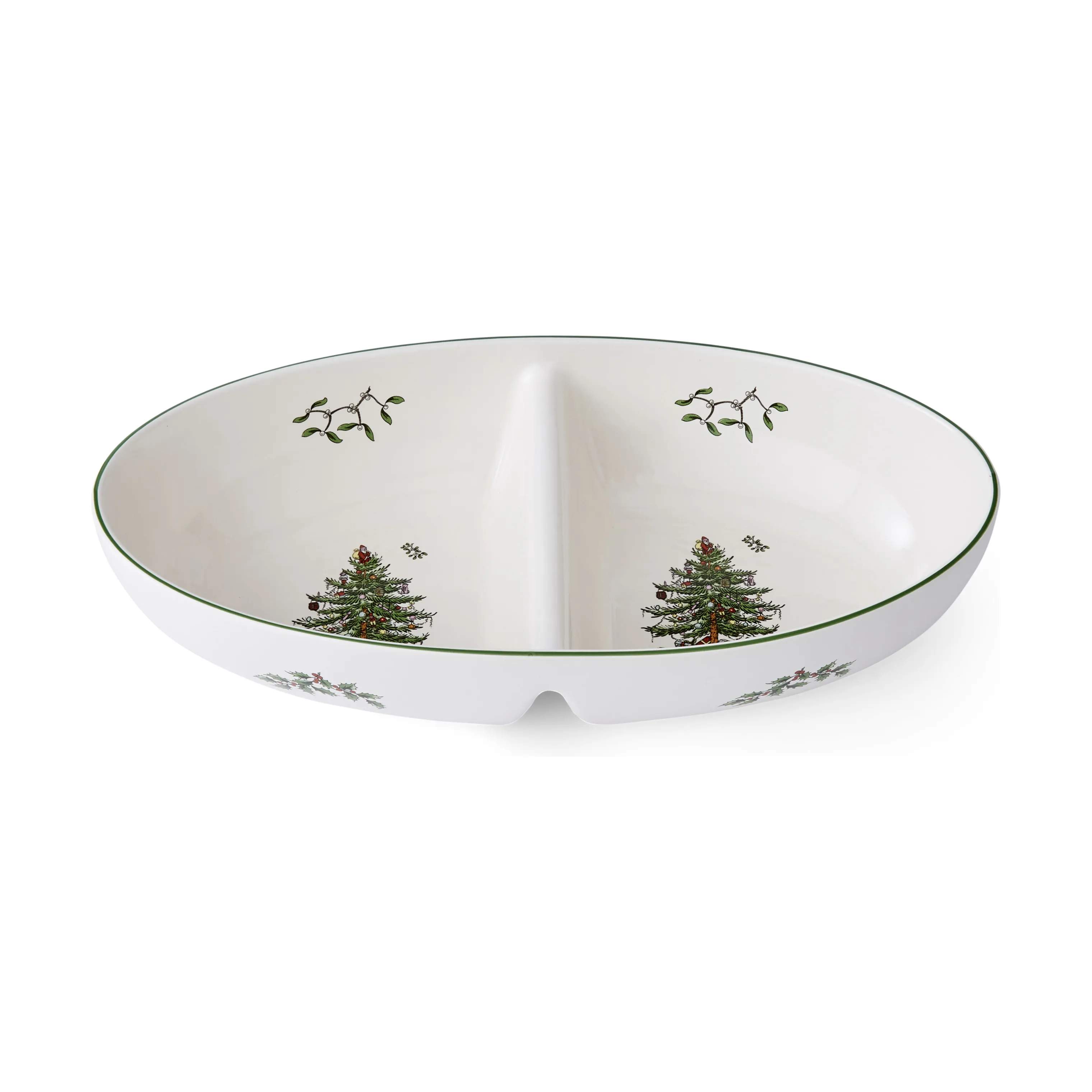 Spode Serveringsfade Christmas Tree Serveringsfad i Hvid/grøn/rød, 3