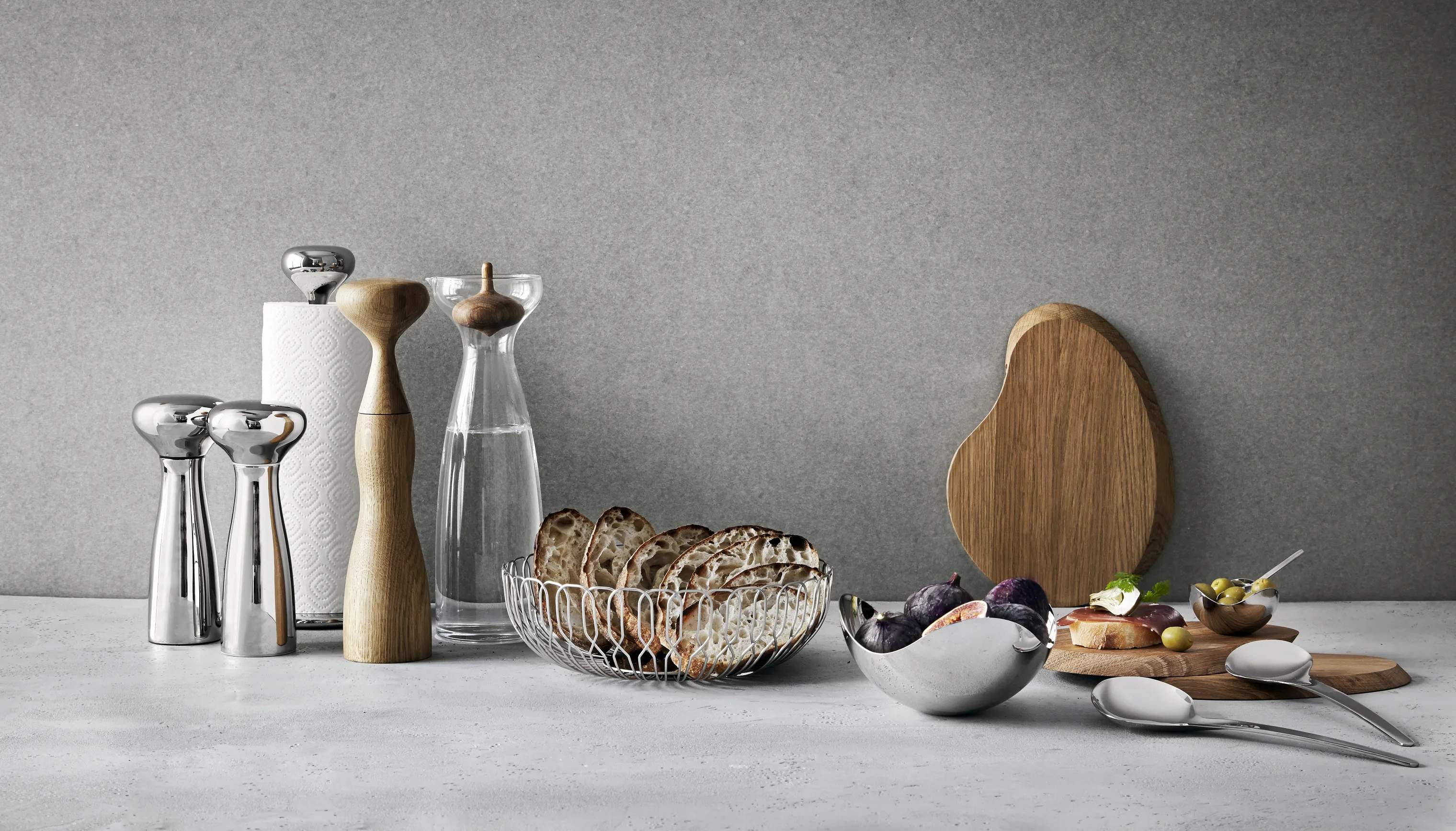 Georg Jensen Brødkurve Alfredo Brødkurv i Sølvfarvet, 26 cm, 2