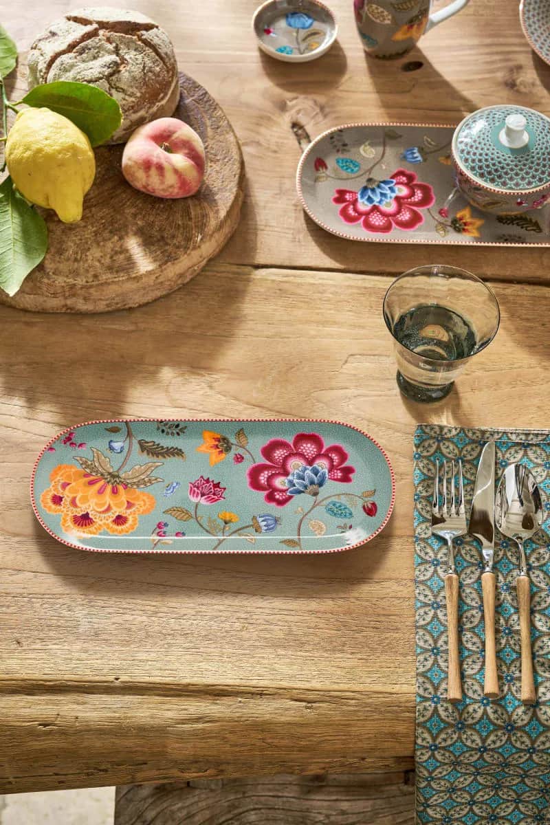 PIP Studio Serveringsfade Blooming Tales Kagefad i Blue, 2