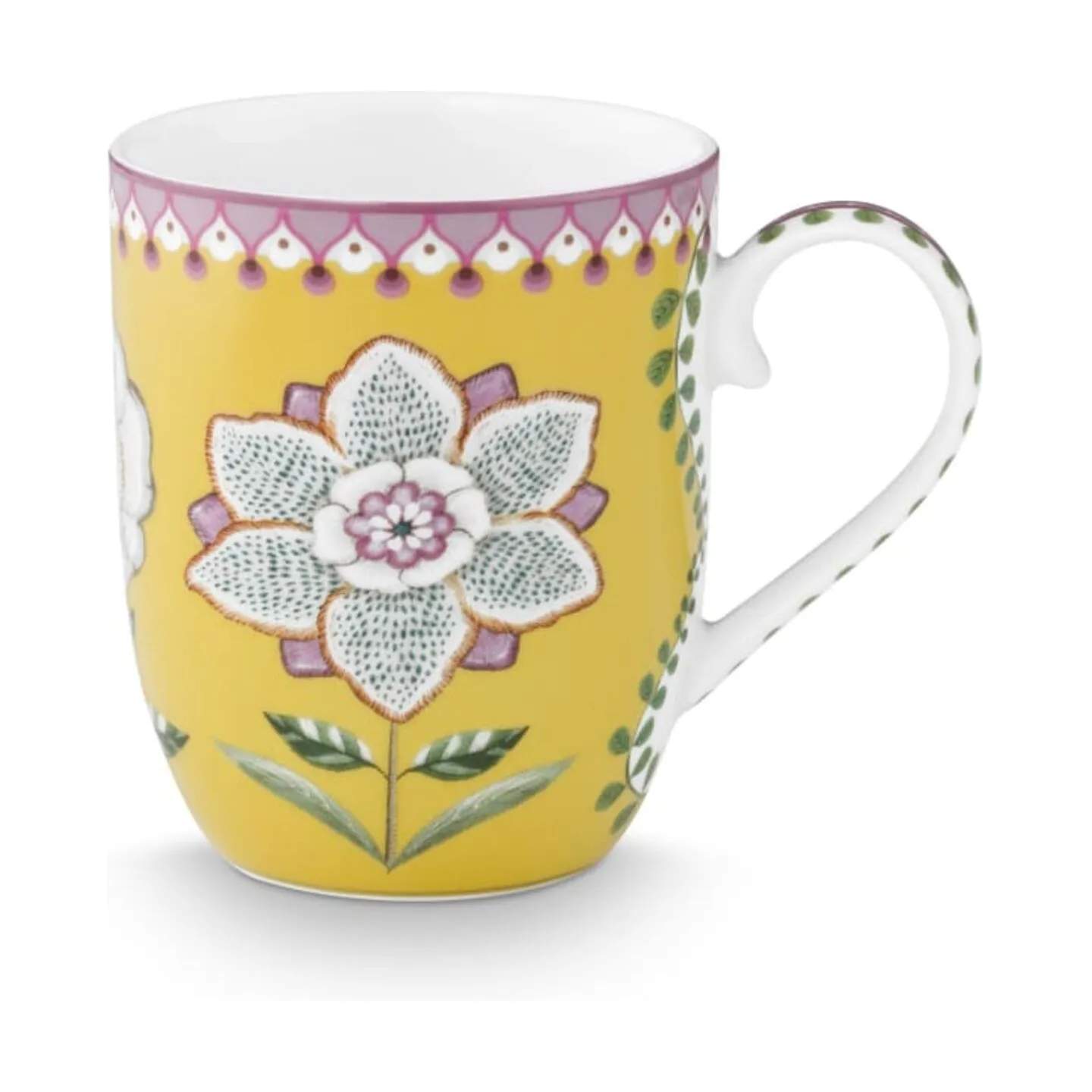 PIP Studio Krus og kopper med hank Lily & Lotus Krus i Yellow, 200 ml, 1