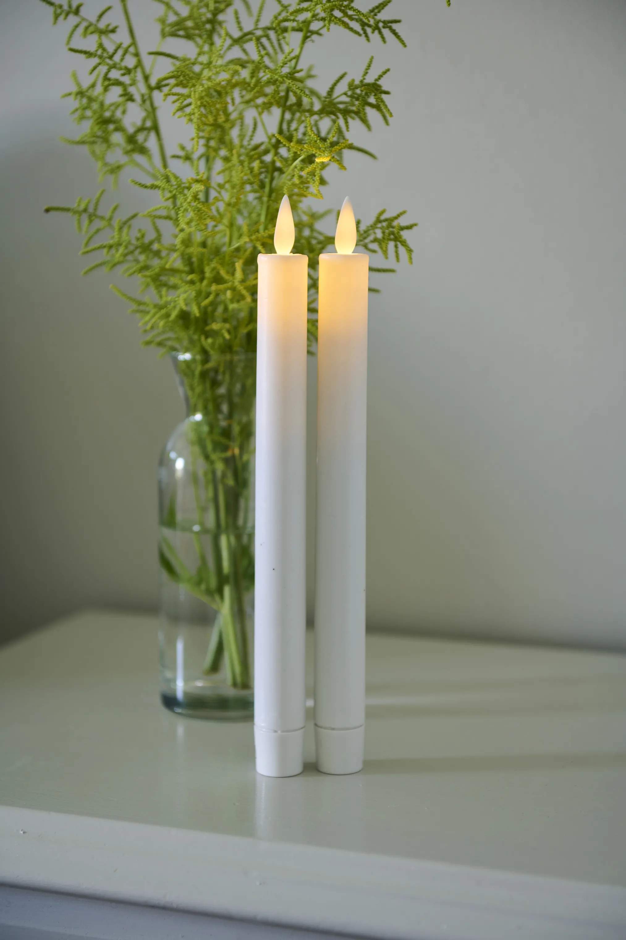 Sirius LED-lys Sara Genopladelig LED Kronelys - 2 stk. i Hvid, 25 cm, 2