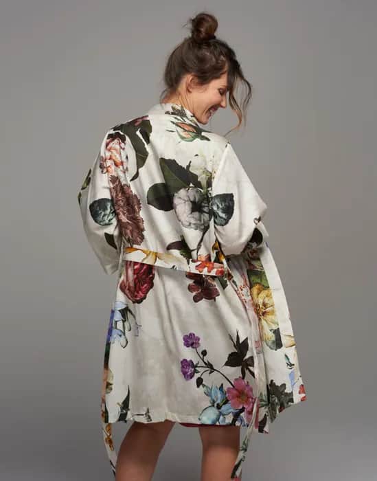 Essenza Morgenkåber Fleur Kimono i Ecru, Str. XS, 3