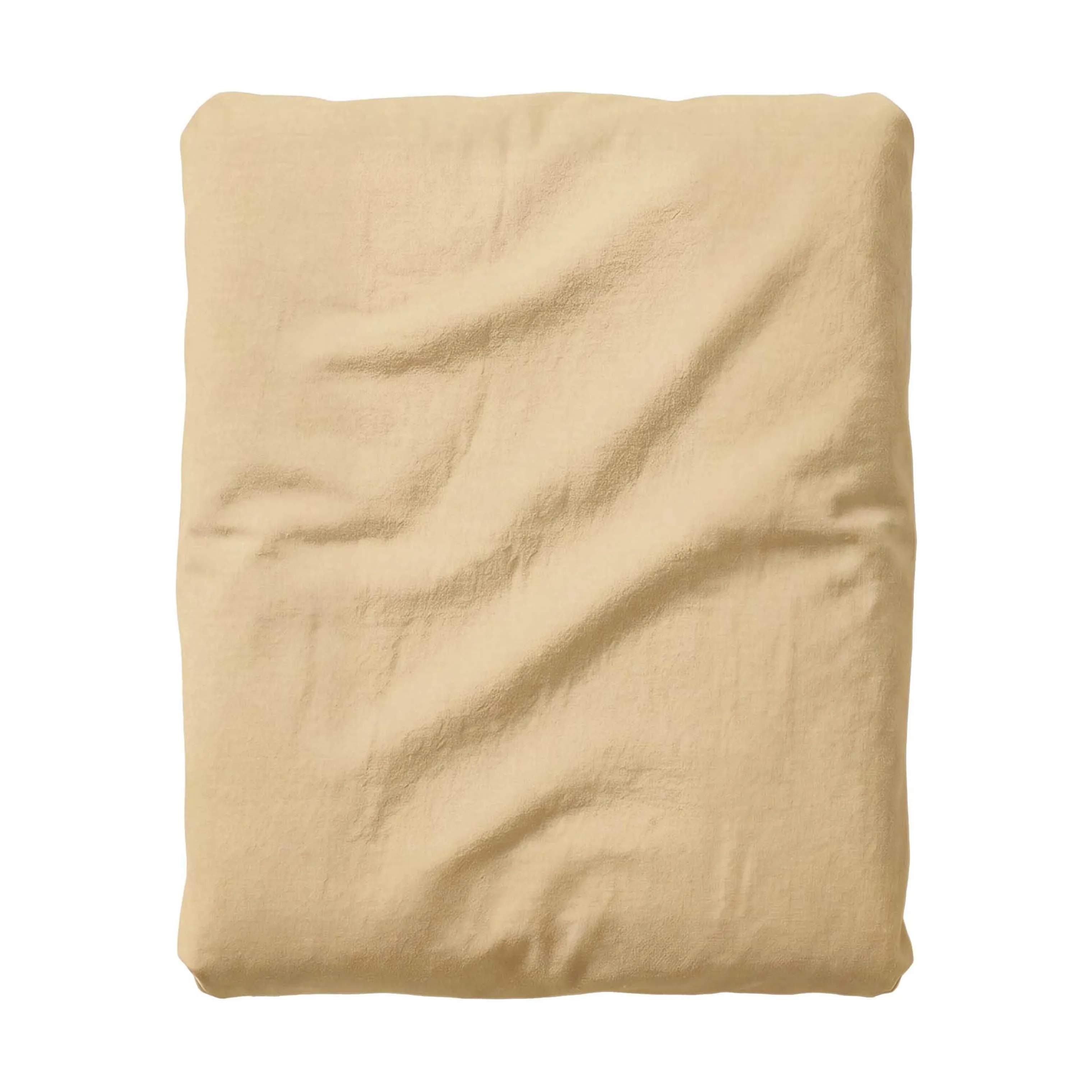 Essenza Lagner Fine Organic Jersey Boxlagen i Yellow straw, B160 x L220 cm, 1