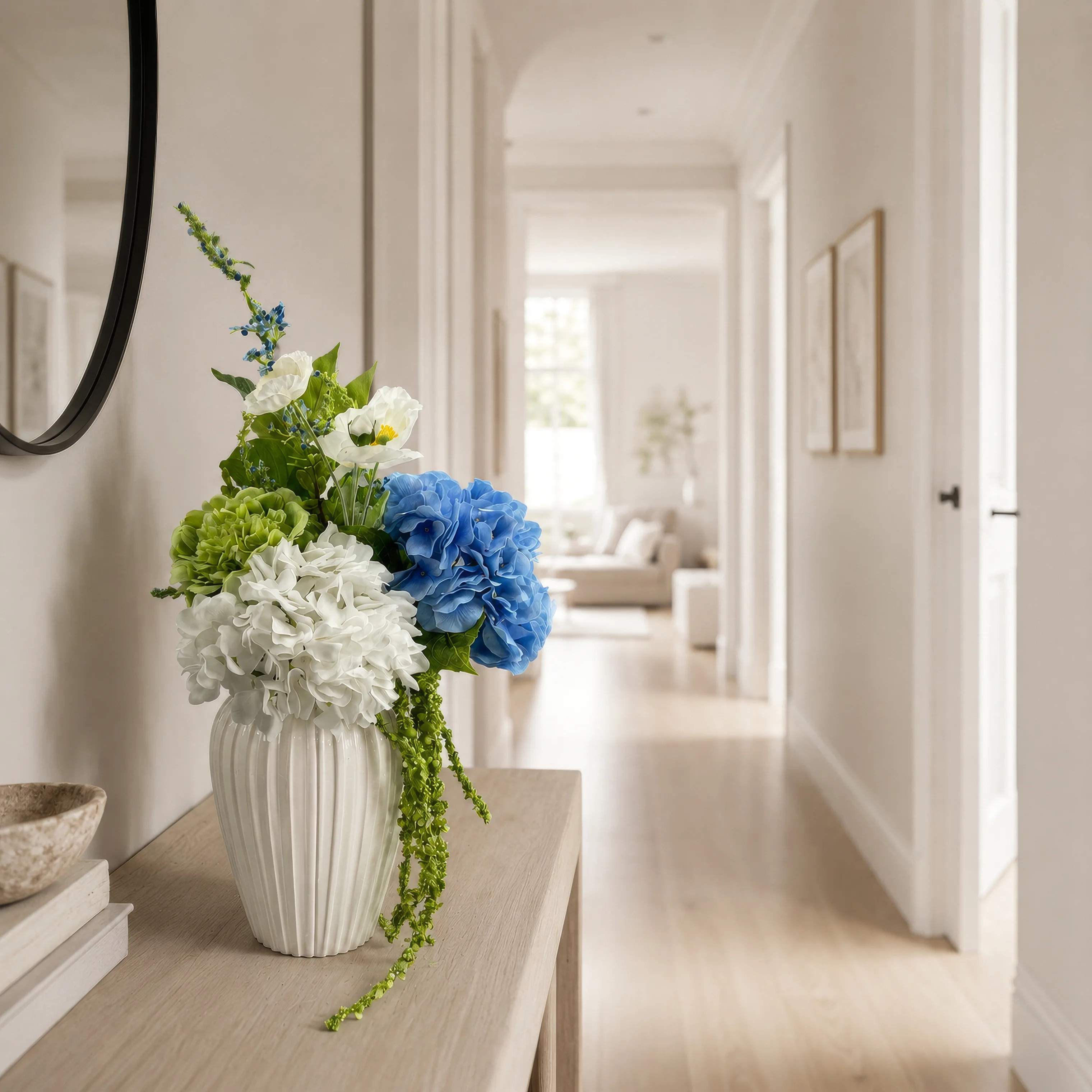 everbloom Kunstige blomster Kunstig Real Touch Blomsterbuket i Blå, 2