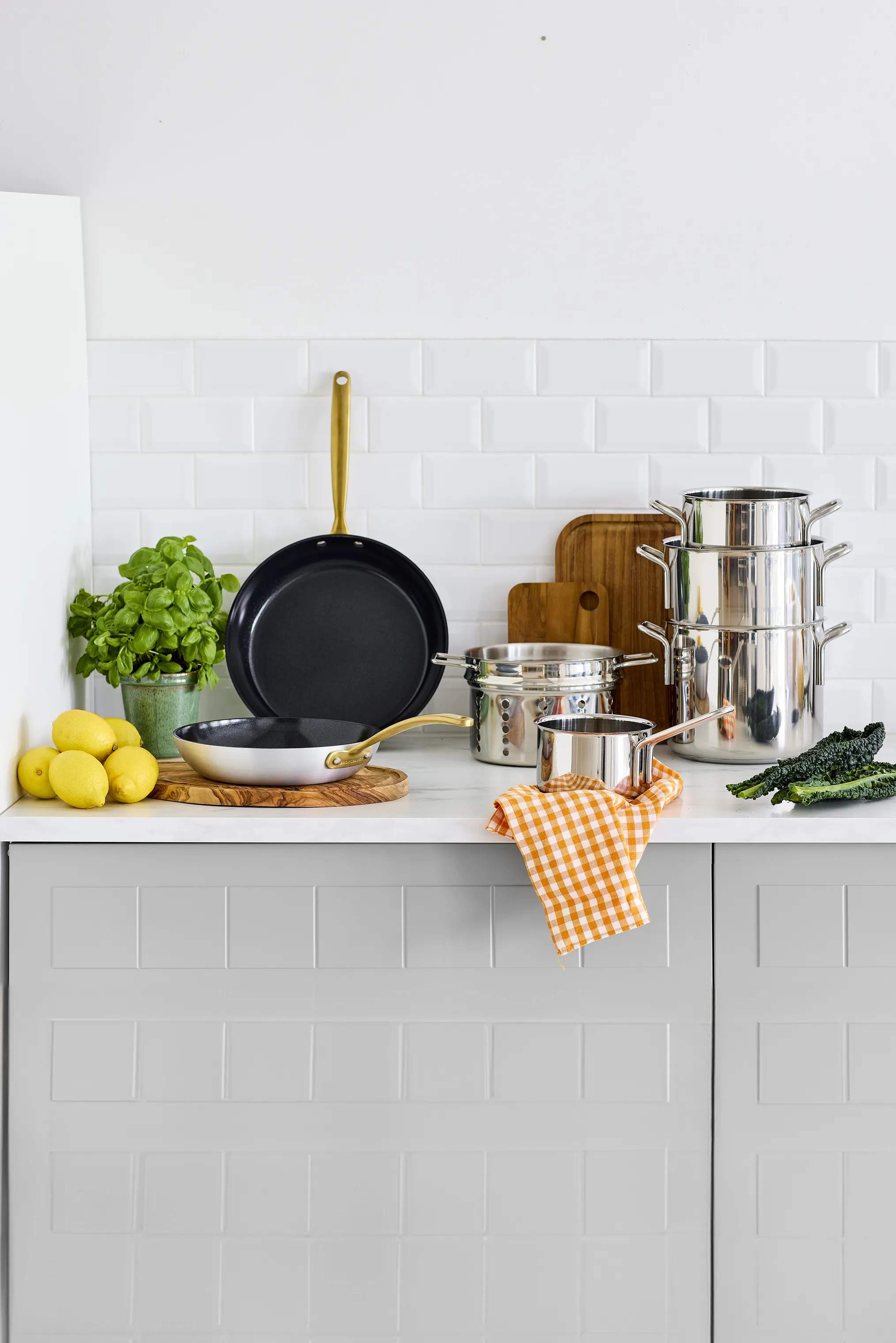 Cook & Baker Stegepander Premium Stegepandesæt - 2 dele i Sølvfarvet/guldfarvet, 9