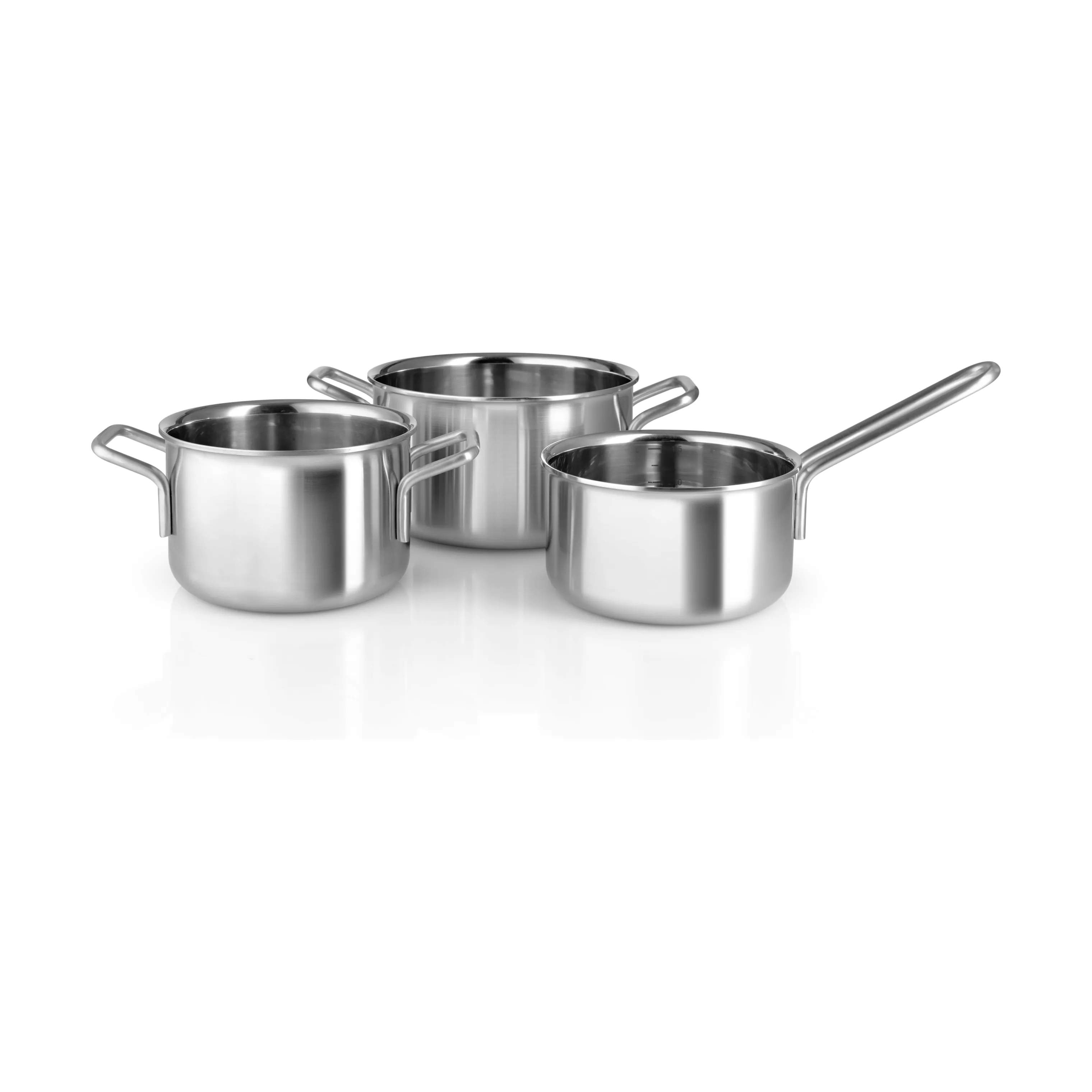Eva Trio Grydesæt Multi Grydesæt - 3 dele i Brushed steel, 1