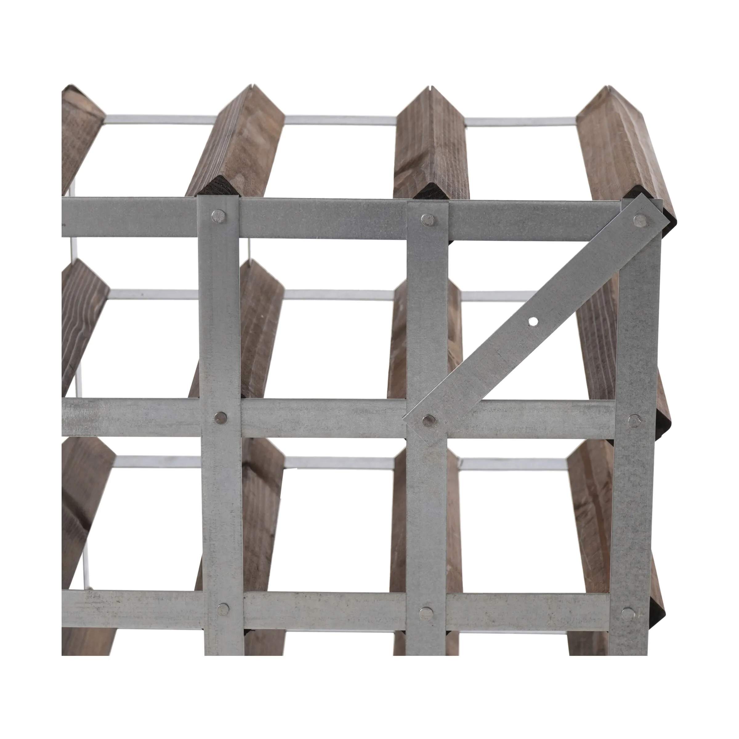 Traditional Wine Racks Vinreoler Vinreol i Mørk Egetræ, 4