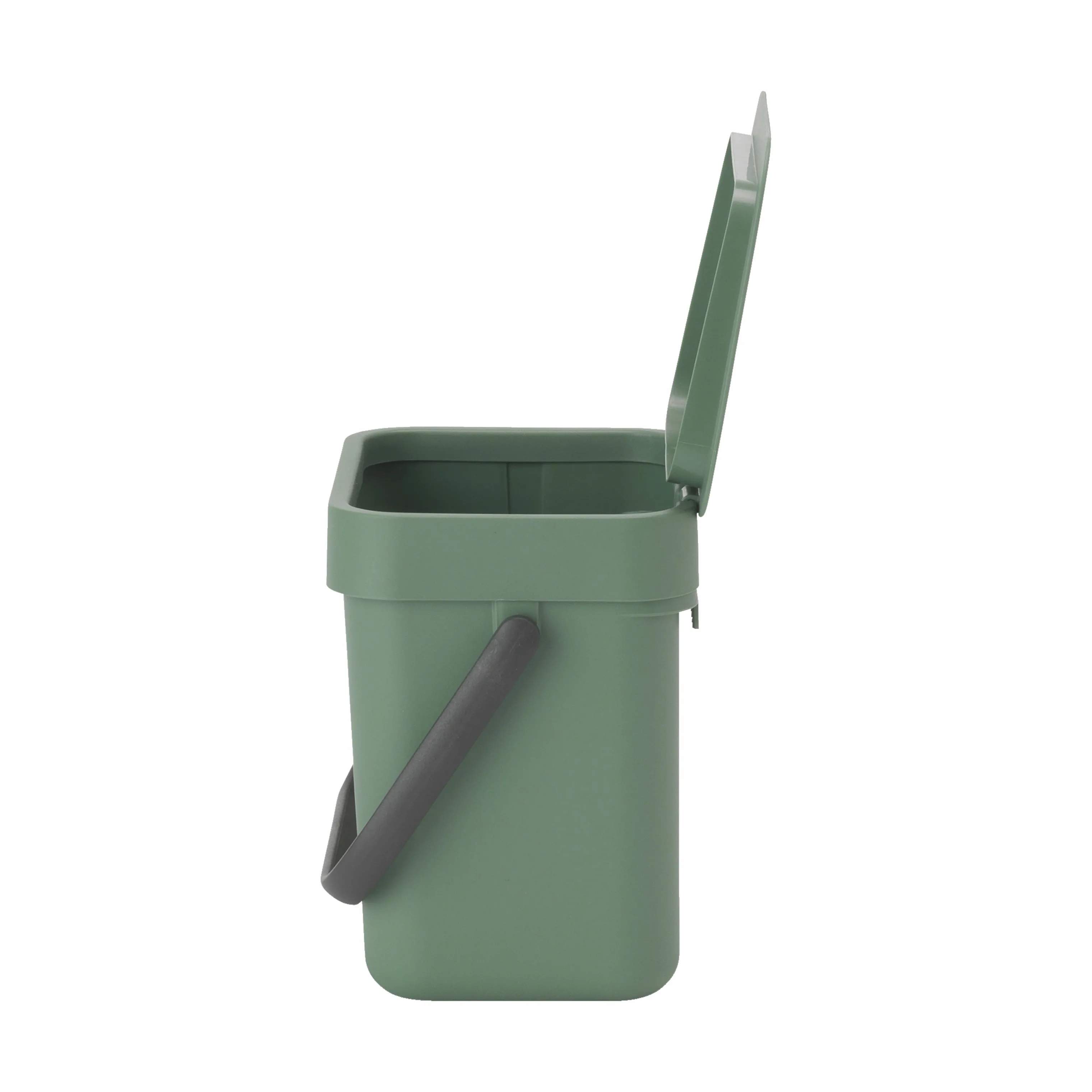Brabantia Spande uden pedal Sort & Go Affaldsspand i Grøn, 3 L, 4