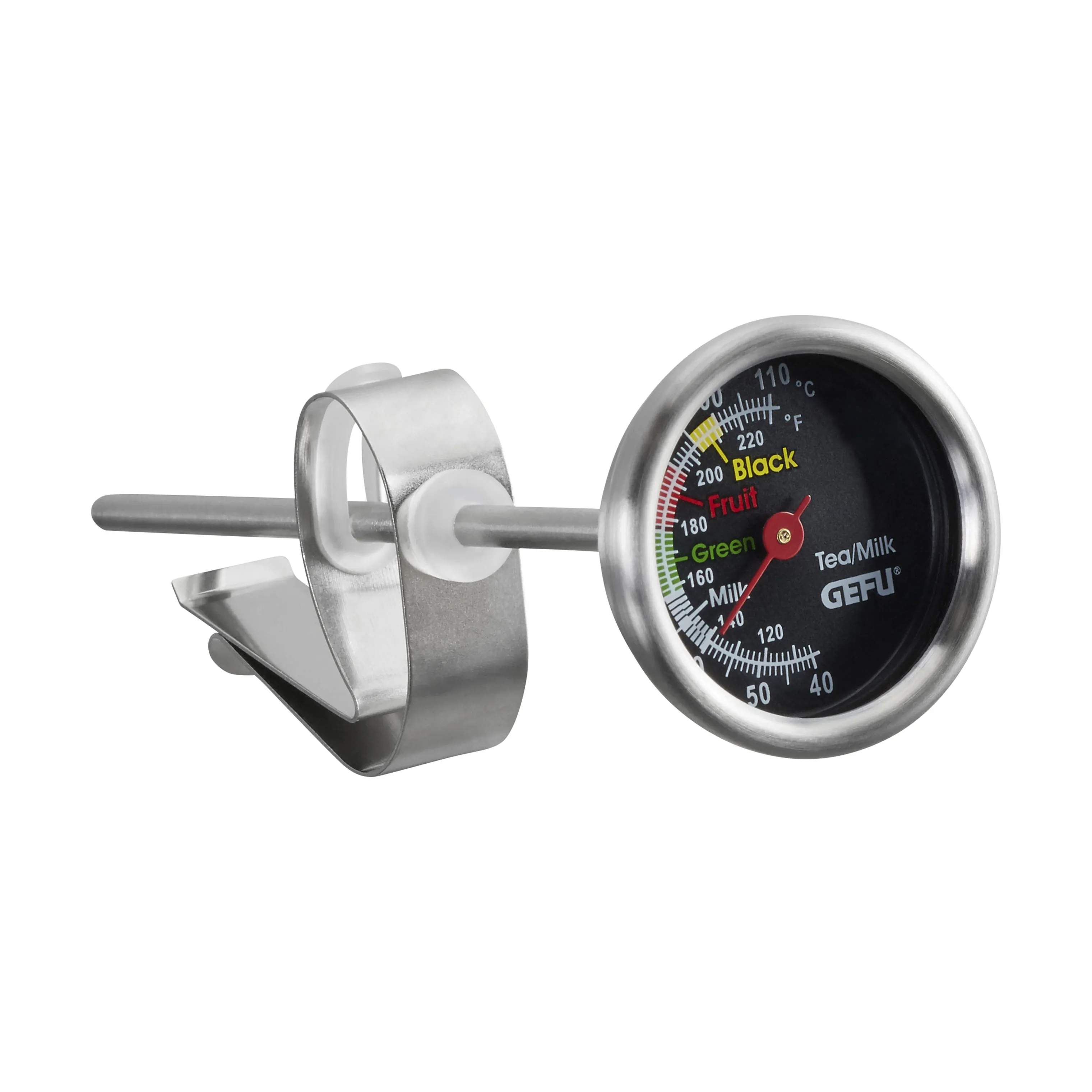 Mælketermometer, sølv, large