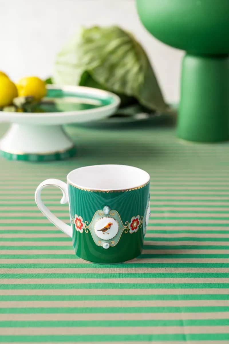 PIP Studio Krus og kopper med hank Love Birds Krus - 2 stk. i Green, 300 ml, 2