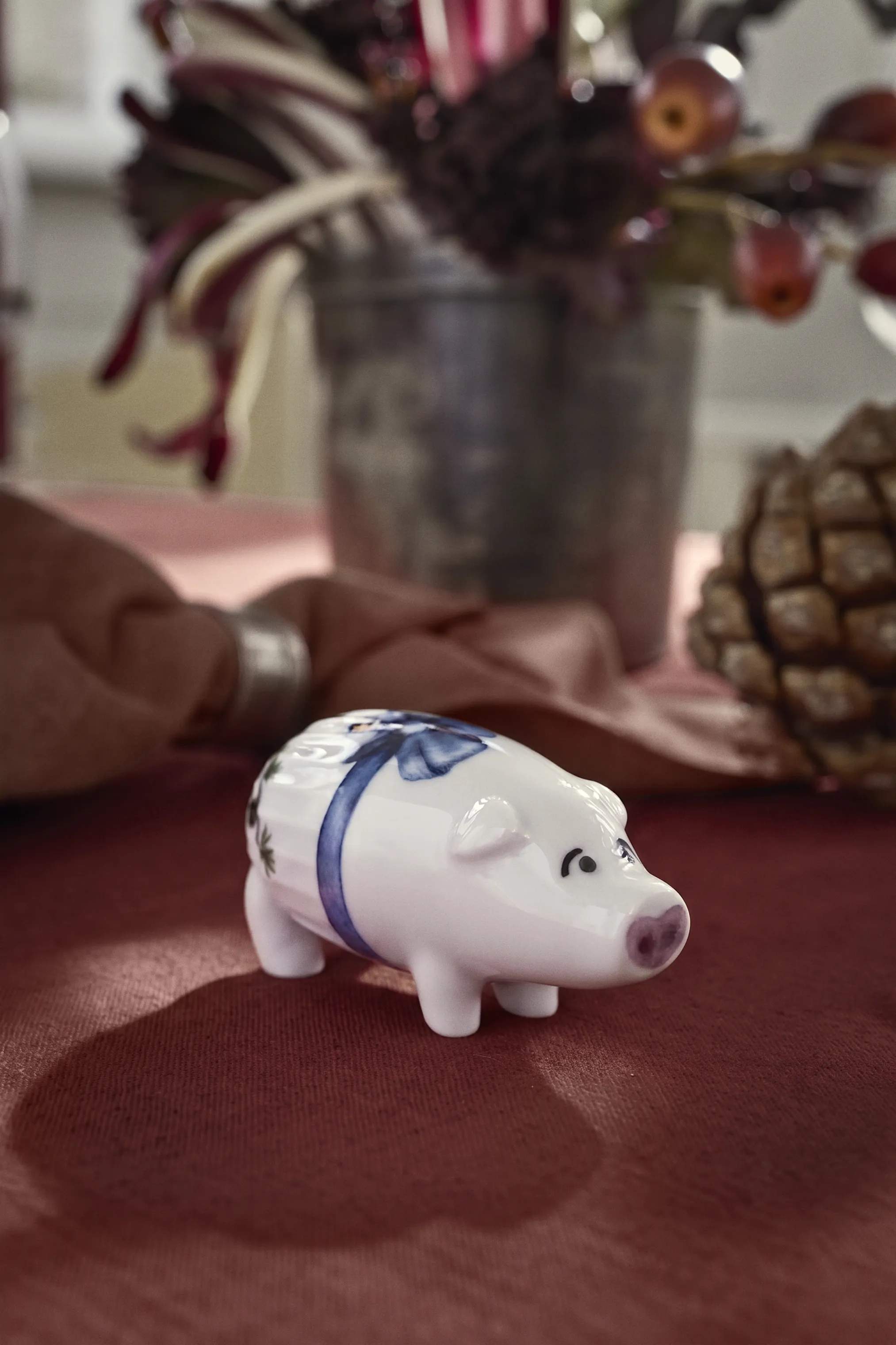 Kähler Julefigurer Hammershøi Jul Gris i Hvid m. deko, 5