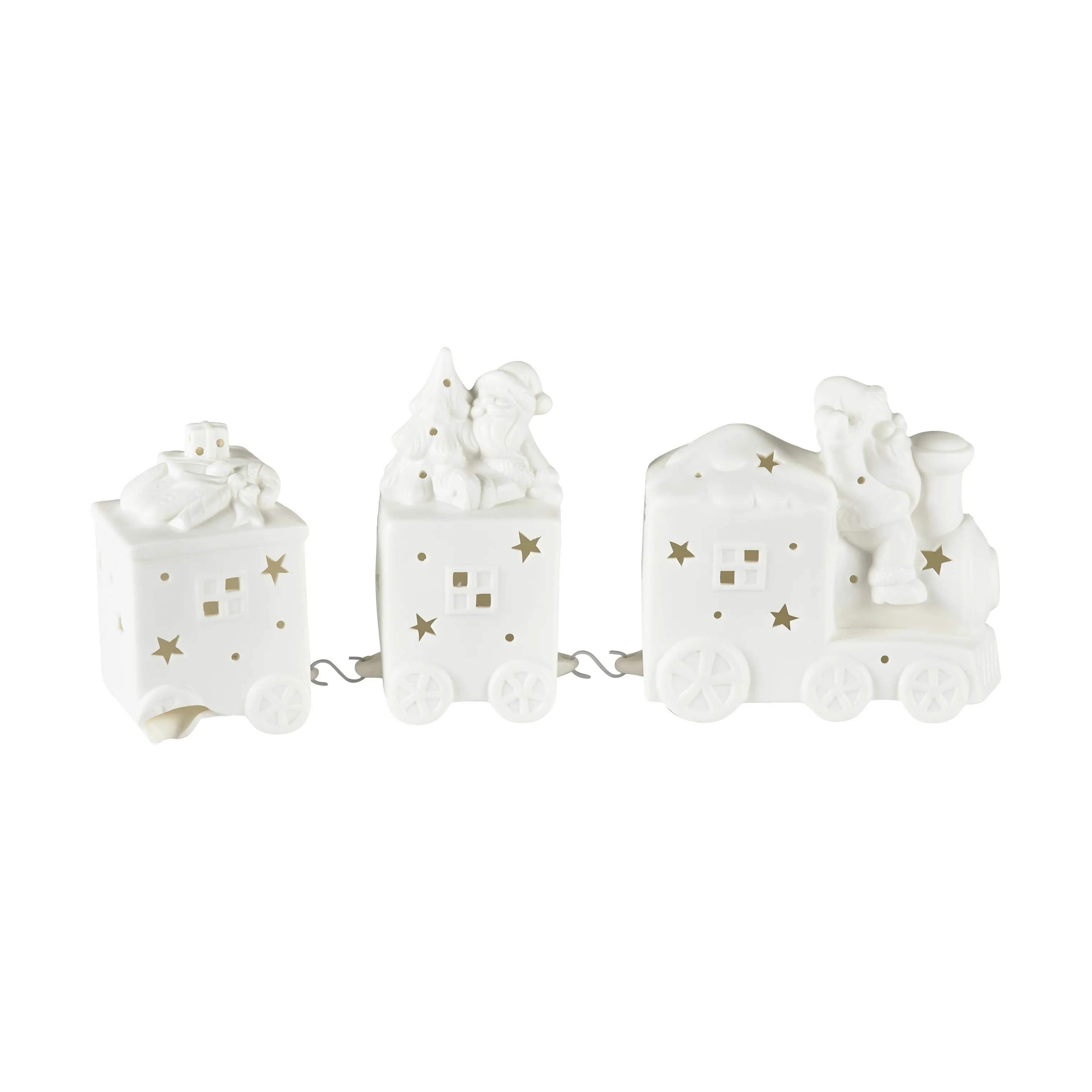 Casa Christmas Lysdekoration Christmas Nordic Juletog m. LED-lys i Hvid, 1