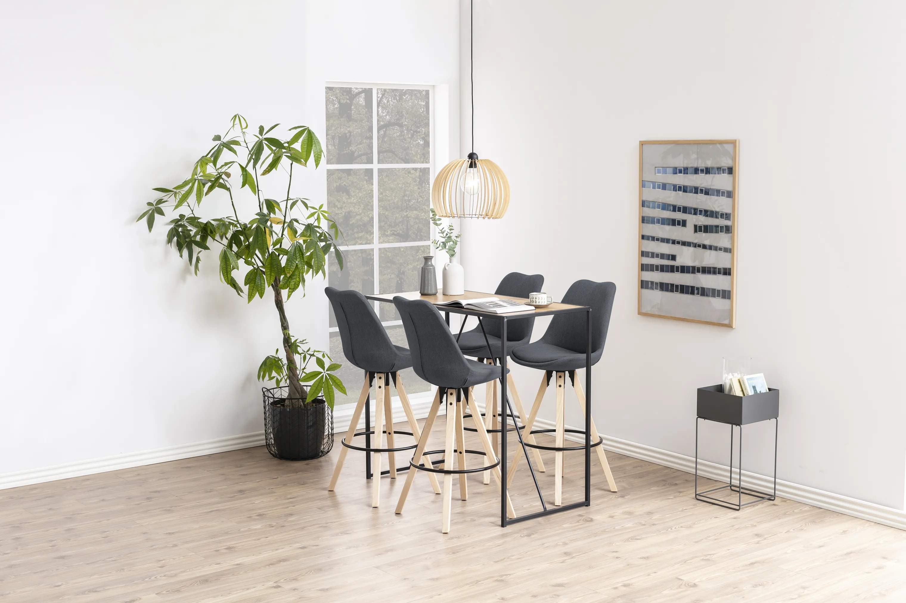 CASA Living Barborde Seaford Barbord i vild eg/mat sort, 8