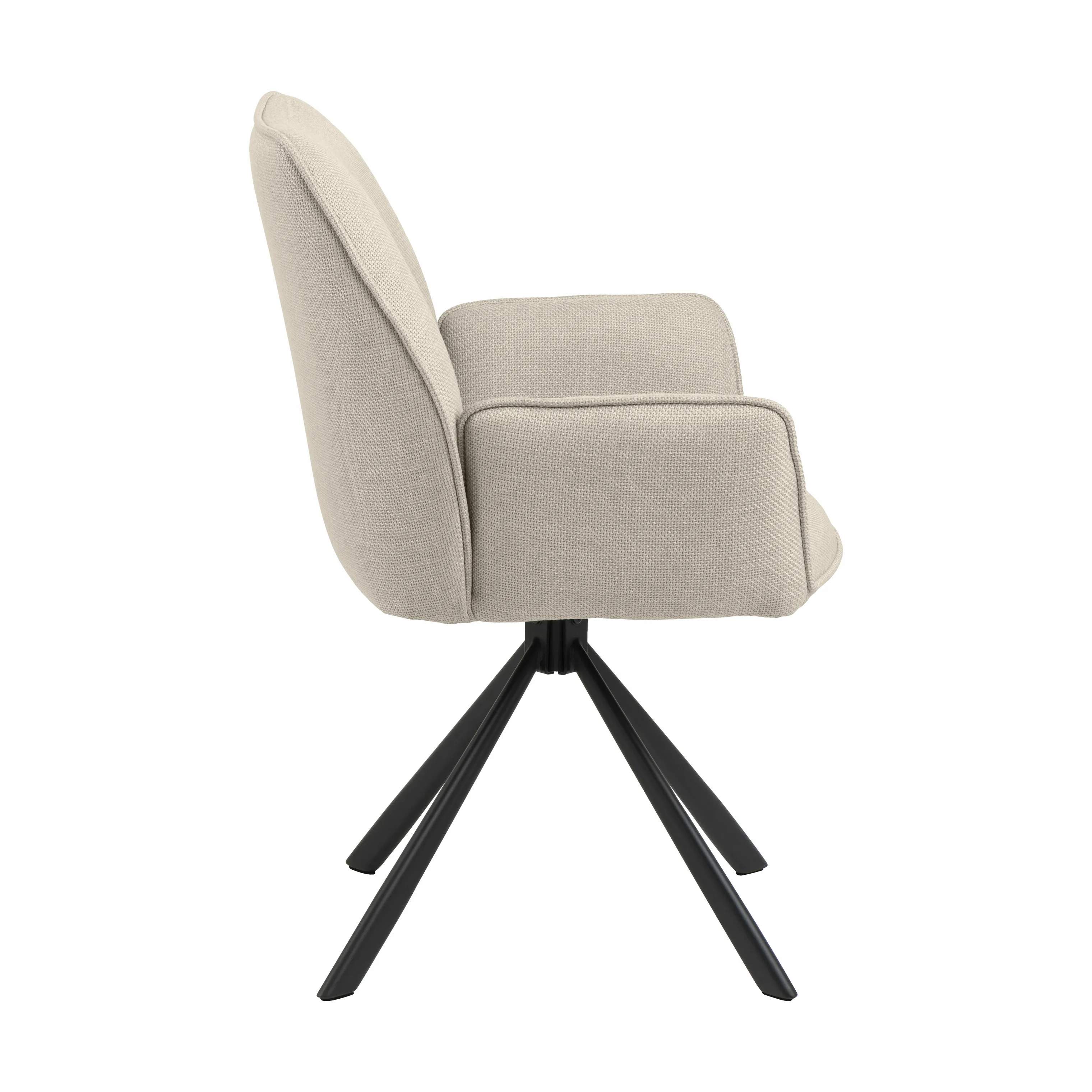 CASA Living Spisebordsstole Glenda Spisebordsstol - 2 stk. i Beige/sort, 4
