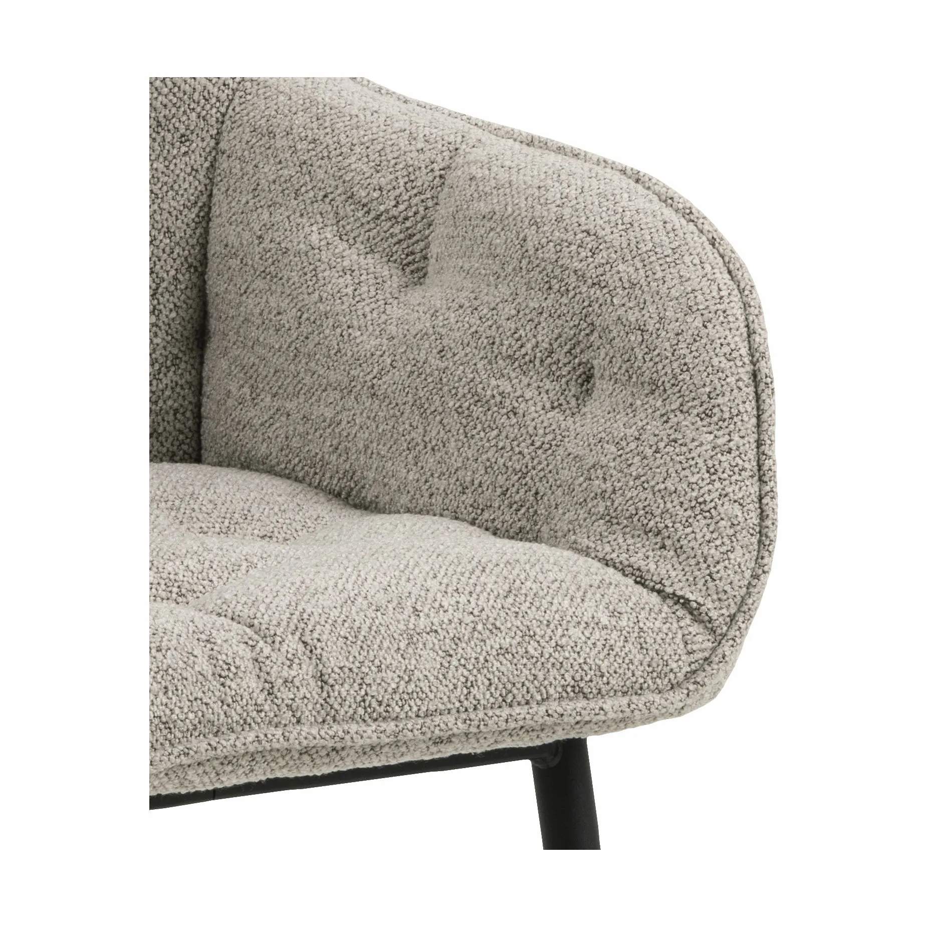 CASA Living Spisebordsstole Brooke Spisebordsstol - 2 stk. i beige/sort, 4