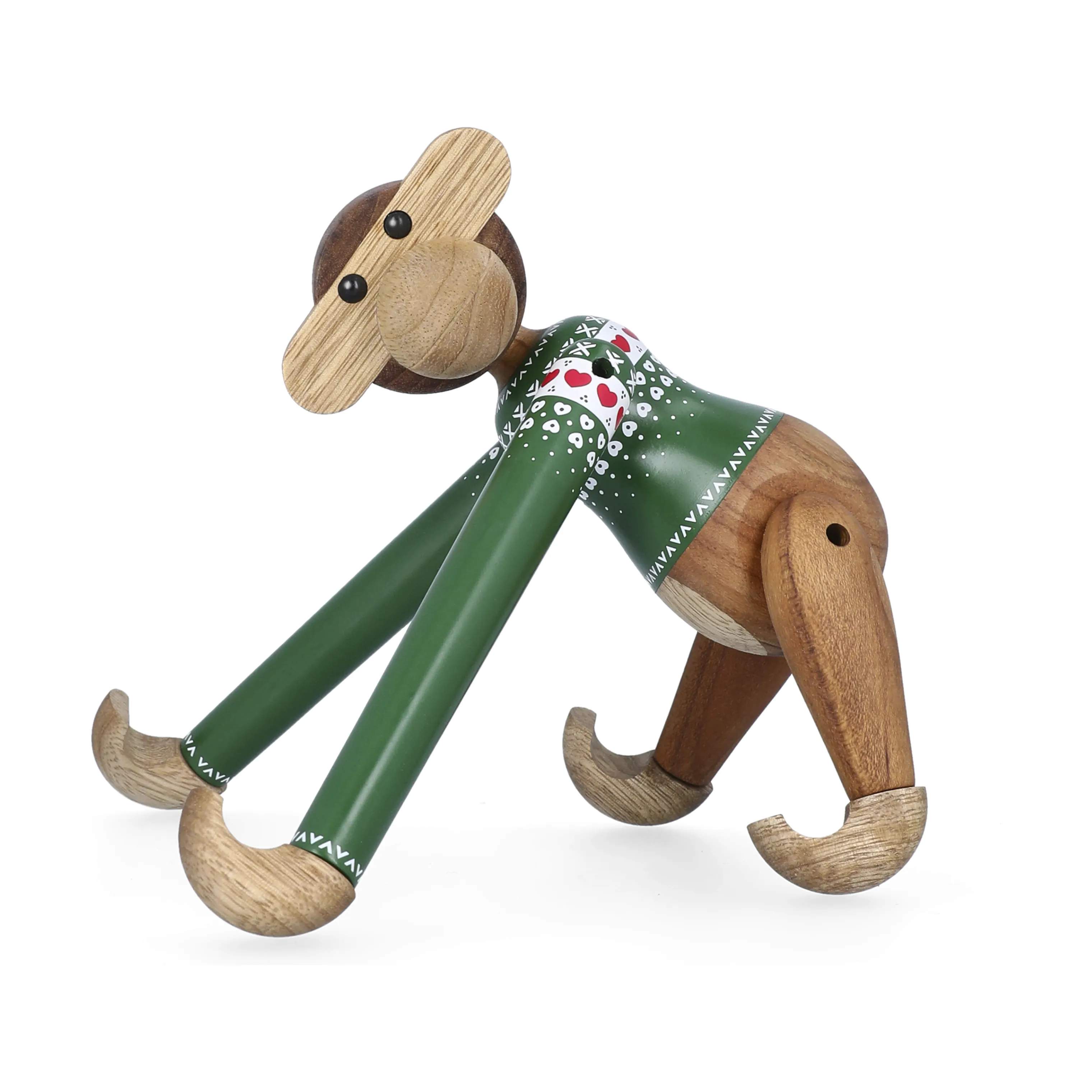 Kay Bojesen Julefigurer Monkey Abe m. julesweater - Lille i Grøn, 19,5 cm, 5