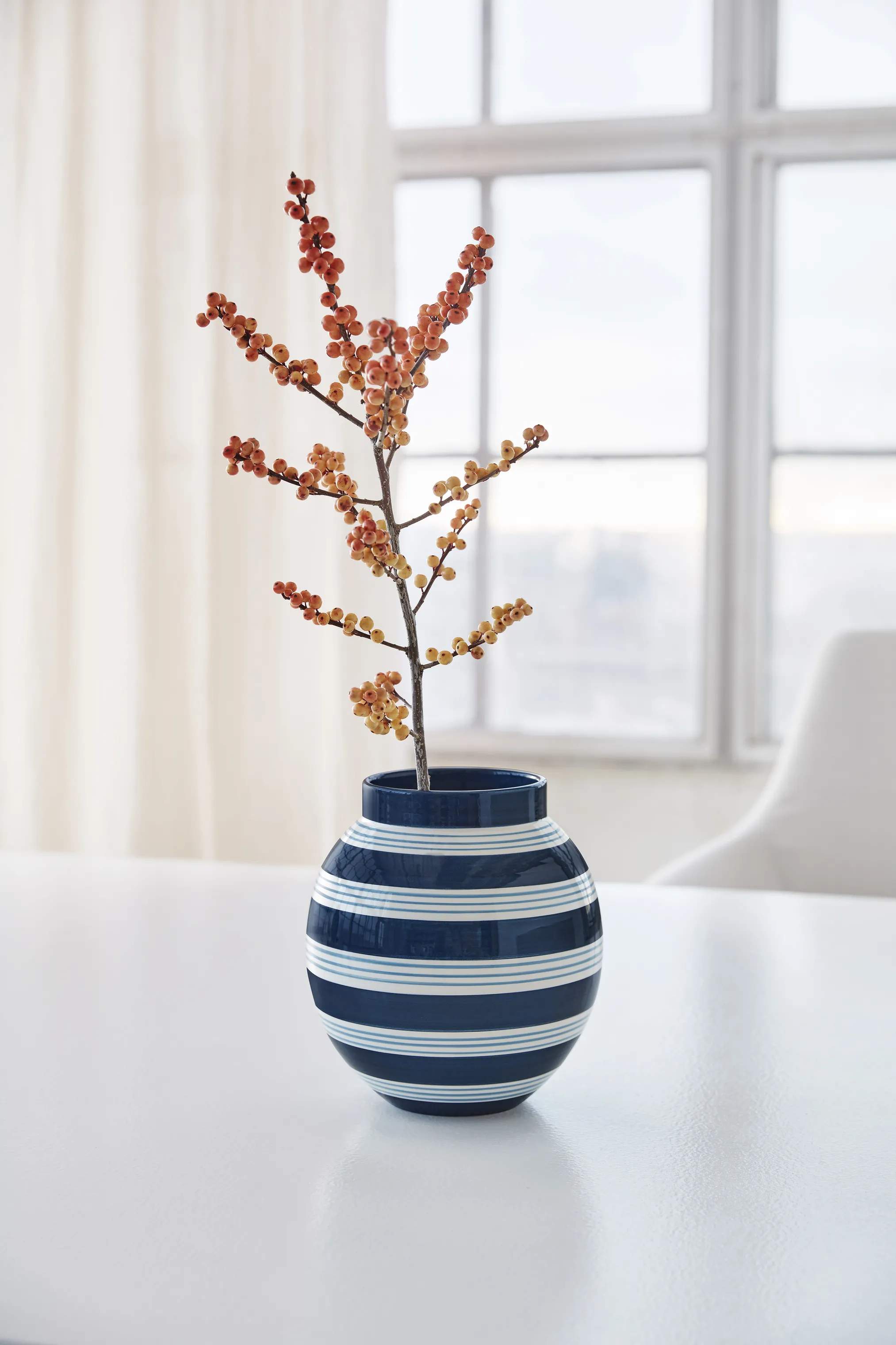 Kähler Vaser Omaggio Nuovo Vase i Mørkeblå, 20,5 cm, 2