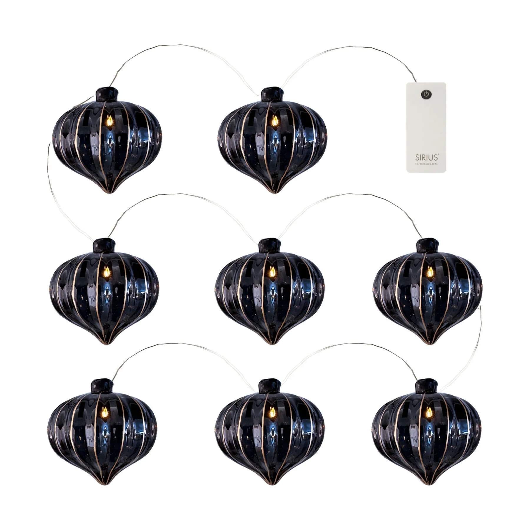 Sirius Lyskæder Vilma Lyskæde i Guld/sort, 1