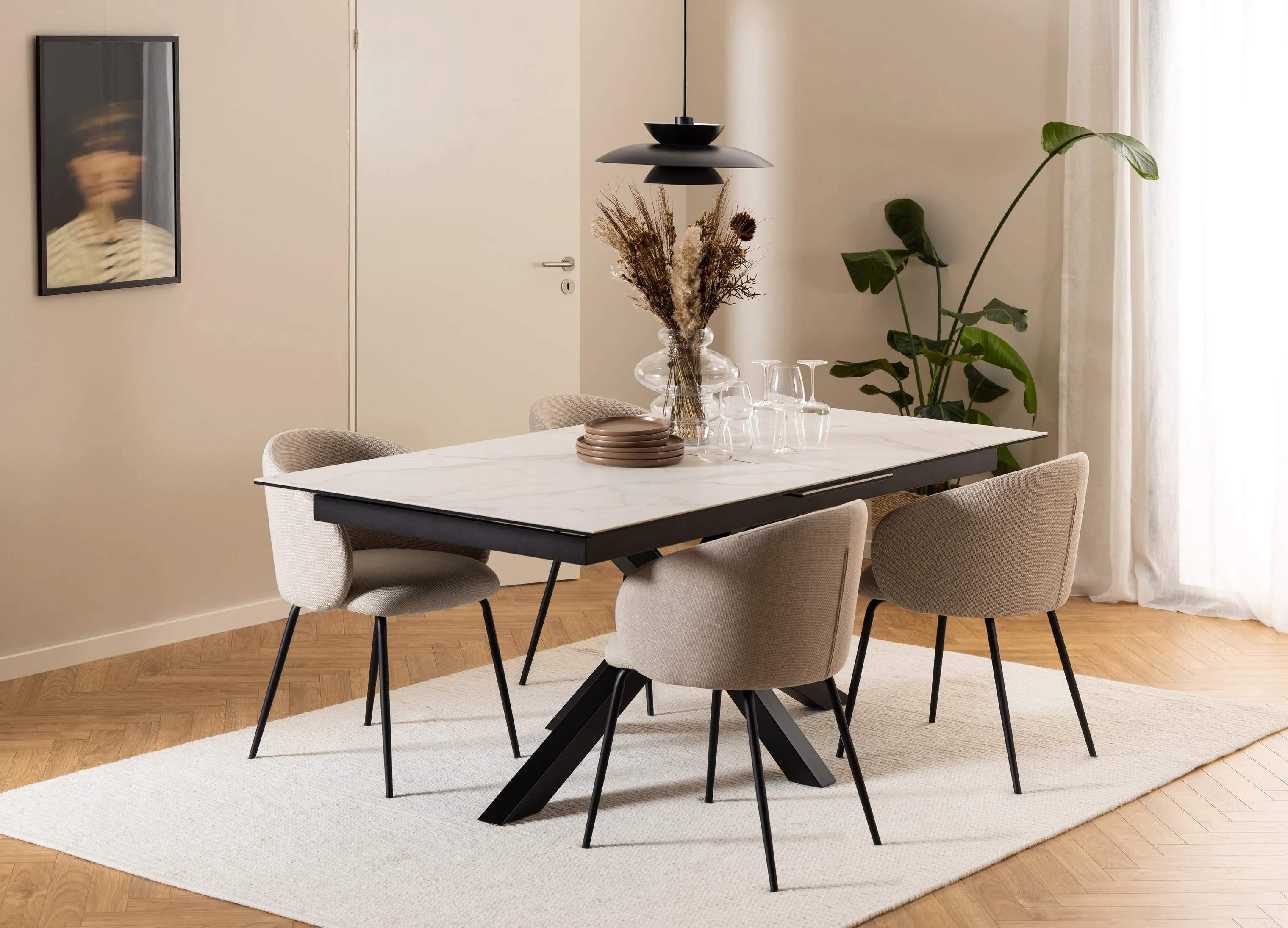 CASA Living Spisebordsstole Eleanor Spisebordsstol - 2 stk i Beige, 2