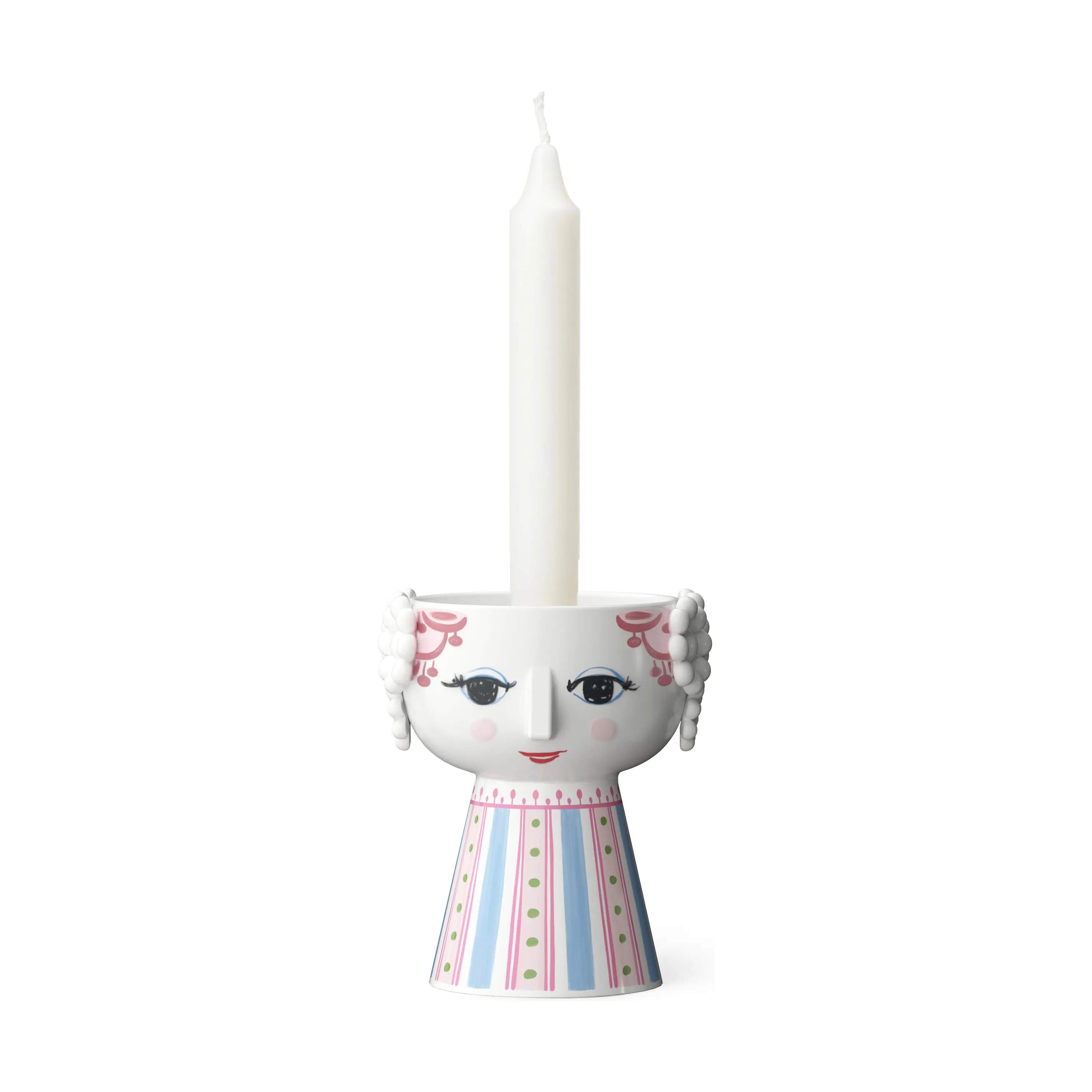 Bjørn Wiinblad Kronelysestage Eva Lysestage i Pink, 9,5 cm, 4