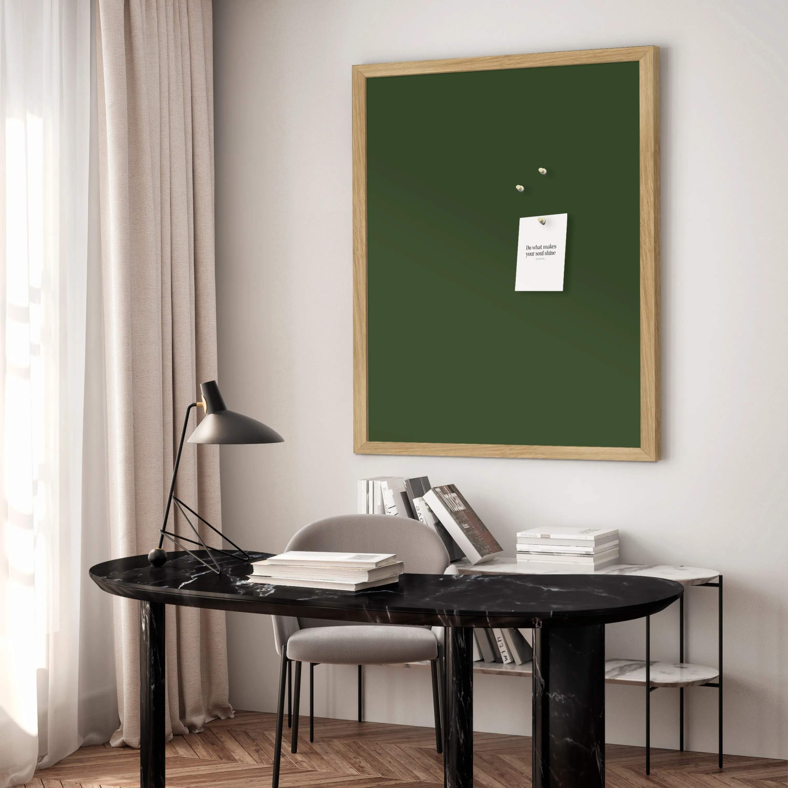 Incado Lærredstryk Opslagstavle i Dark Olive, 3