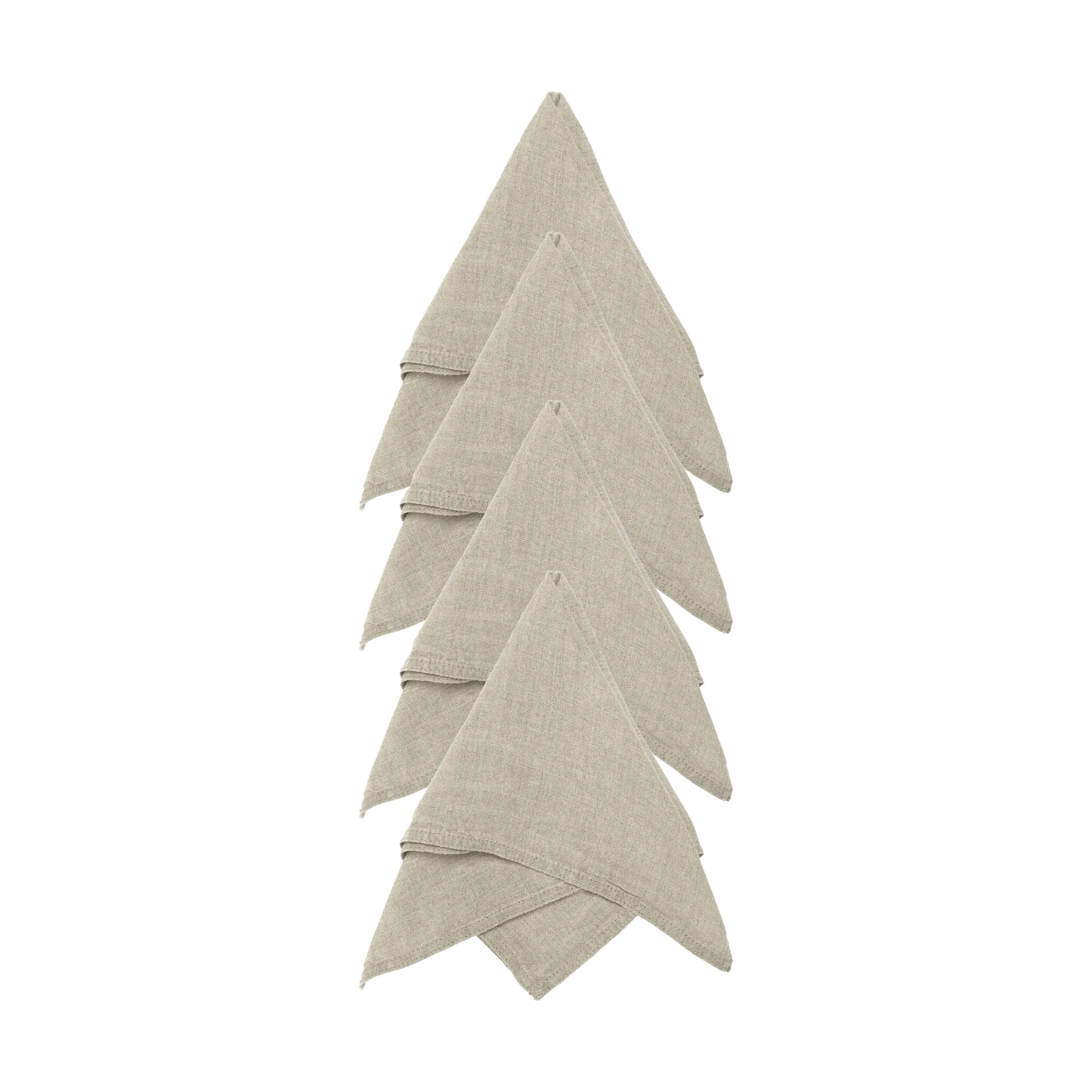 Svanefors Stofservietter Julie Mundserviet - 4 stk. i beige, 1