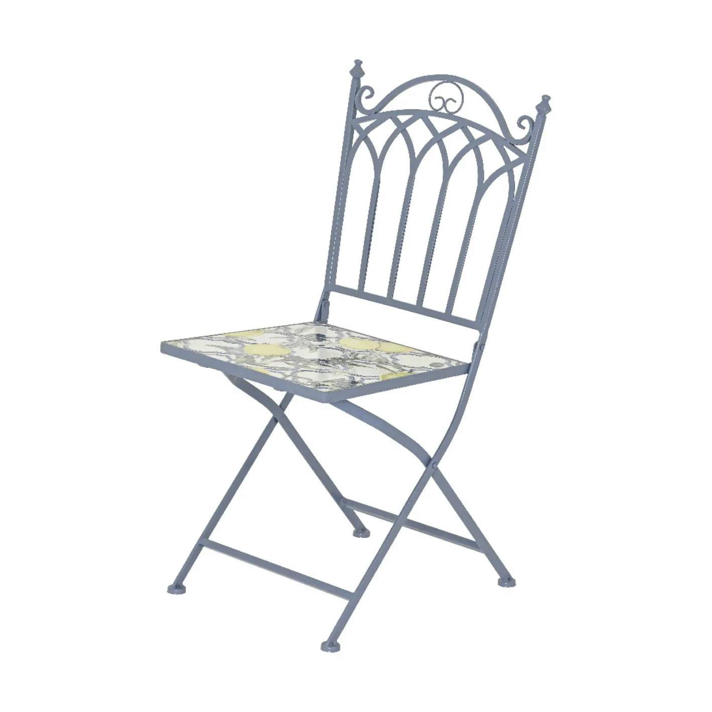 CASA Living Caféstole Cafestol - Citroner i Blå, 1