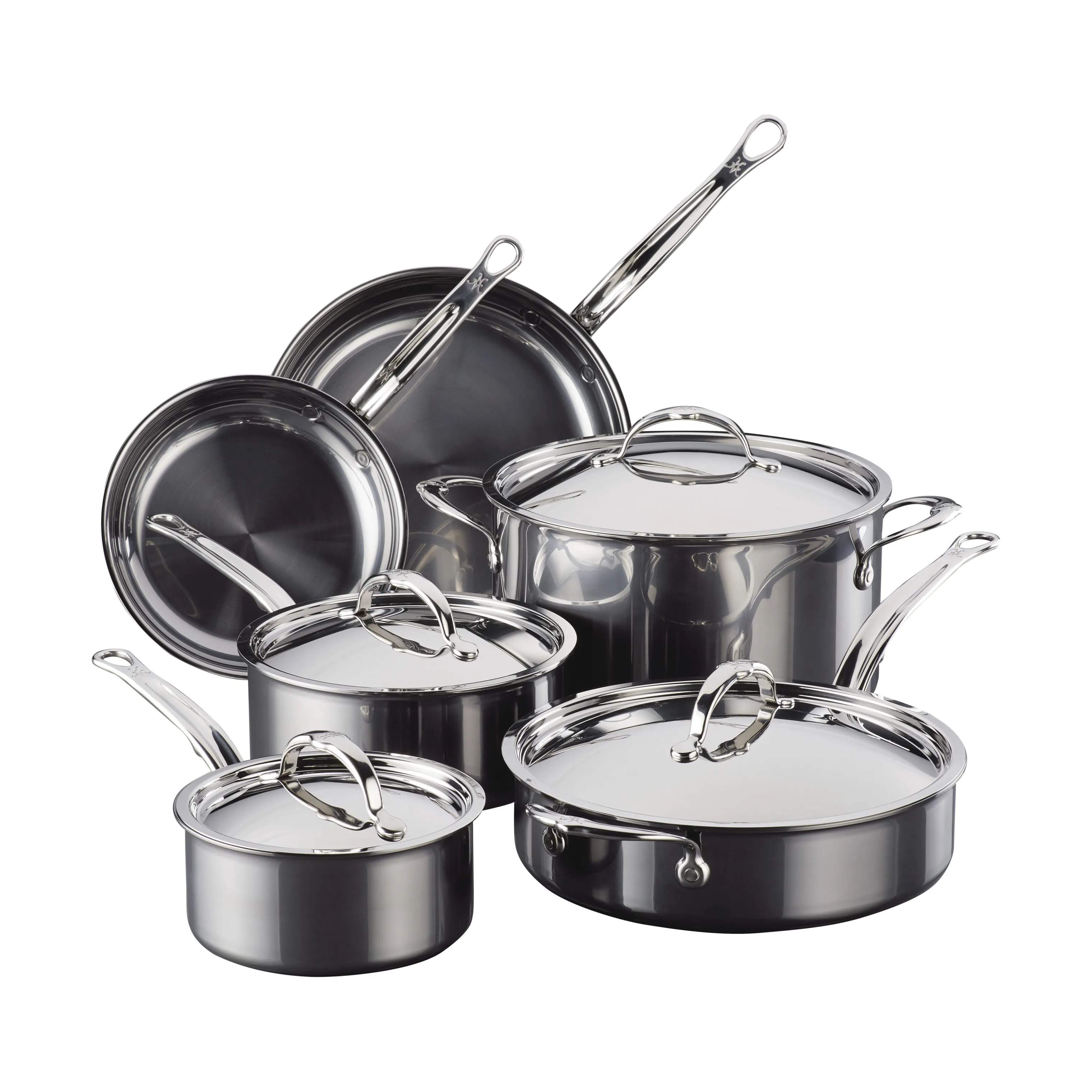 Hestan Grydesæt Nanobond Gryde- og pandesæt - 10 dele i Rustfrit stål, 1