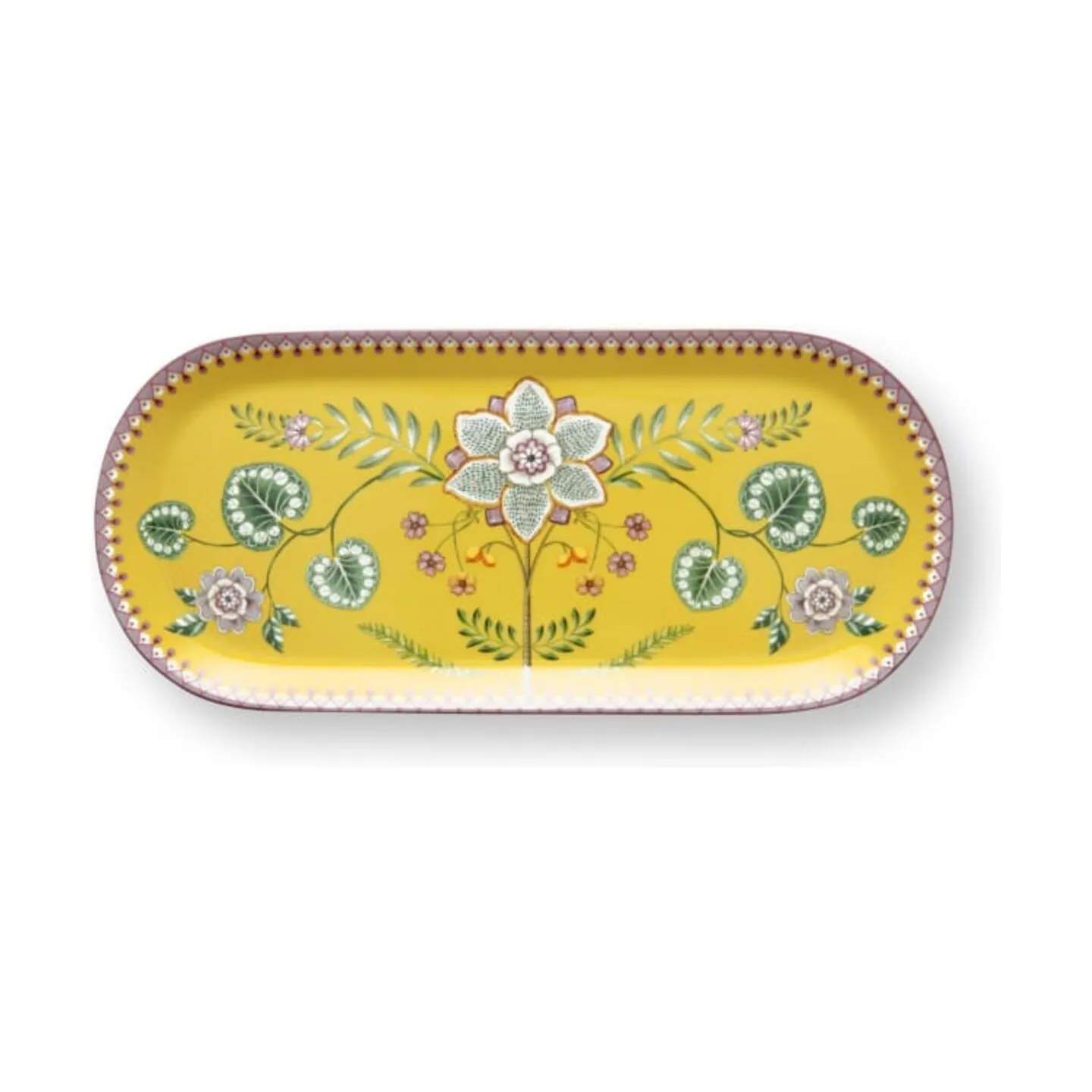 PIP Studio Serveringsfade Lily & Lotus Kagefad i Yellow, 1
