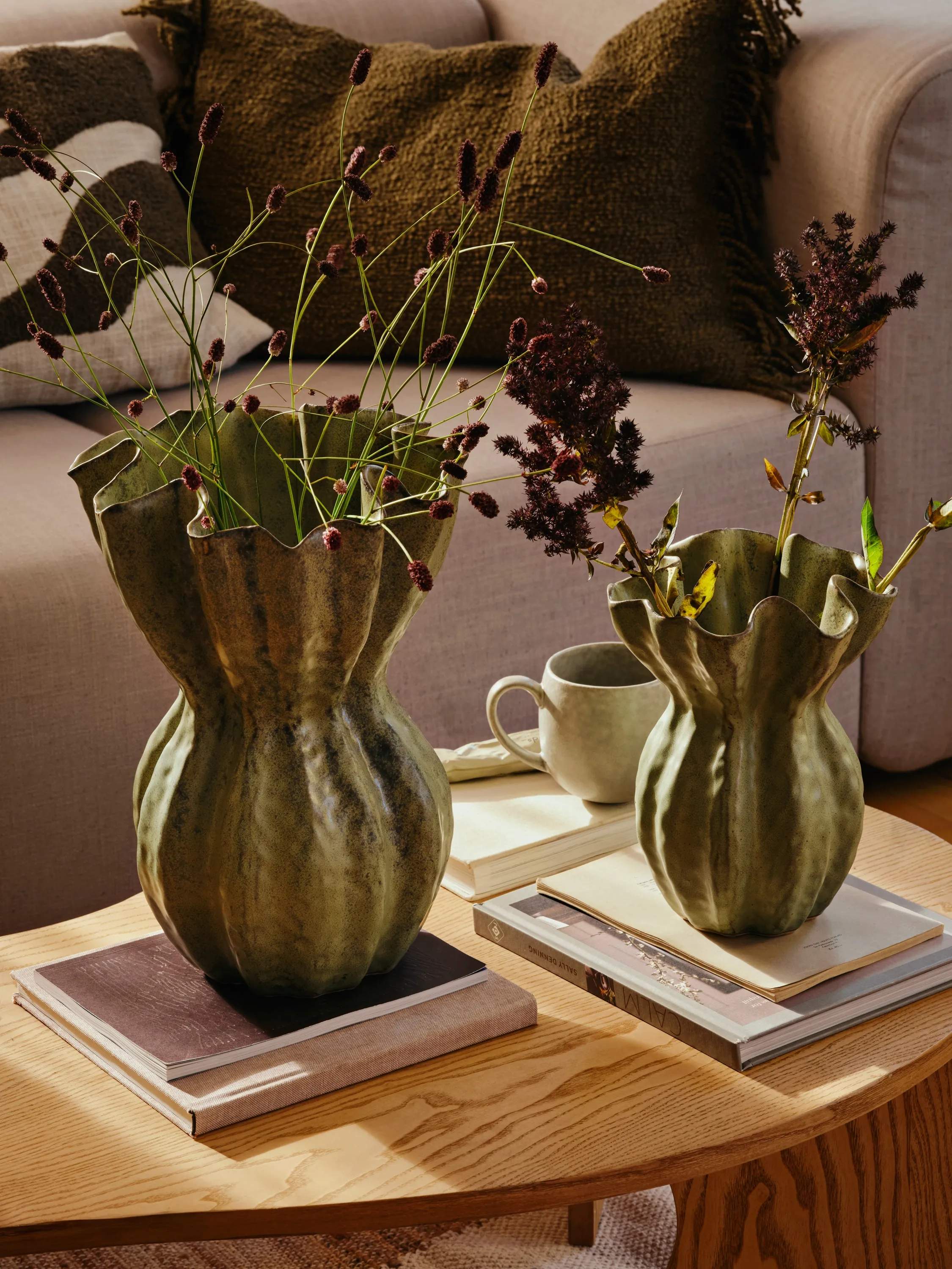 Broste Copenhagen Vaser Cori Vase i Grøn, 36 cm, 2