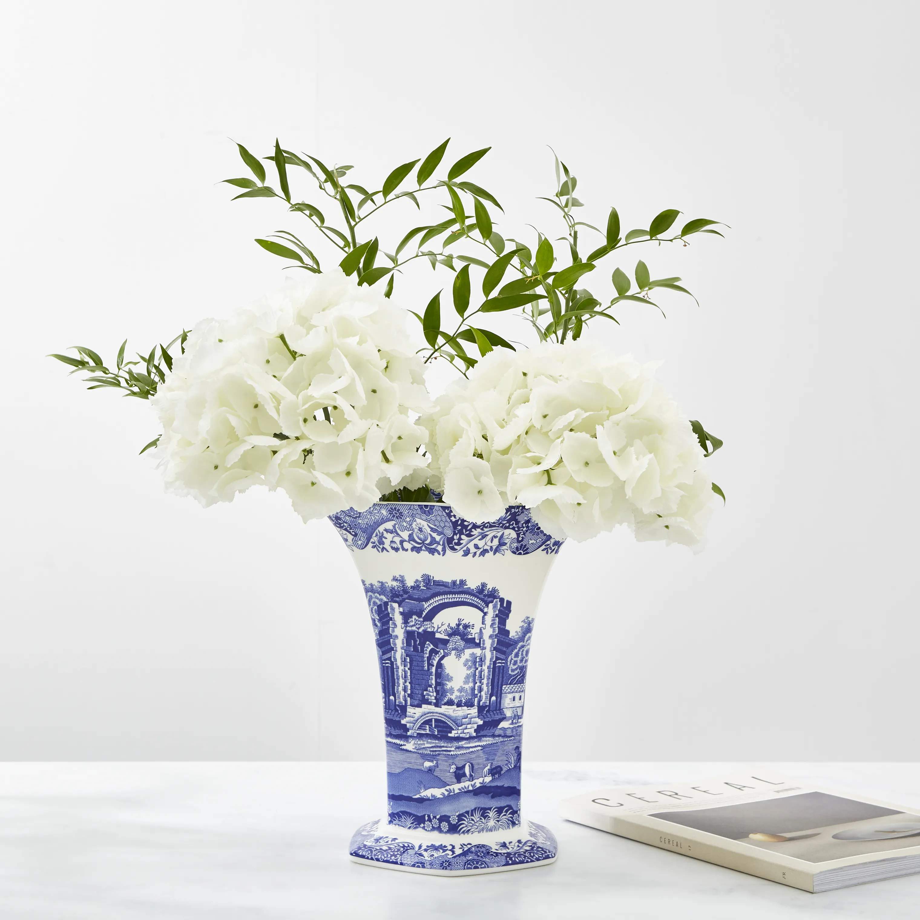 Spode Vaser Blue Italian Vase i blå/hvid, 2