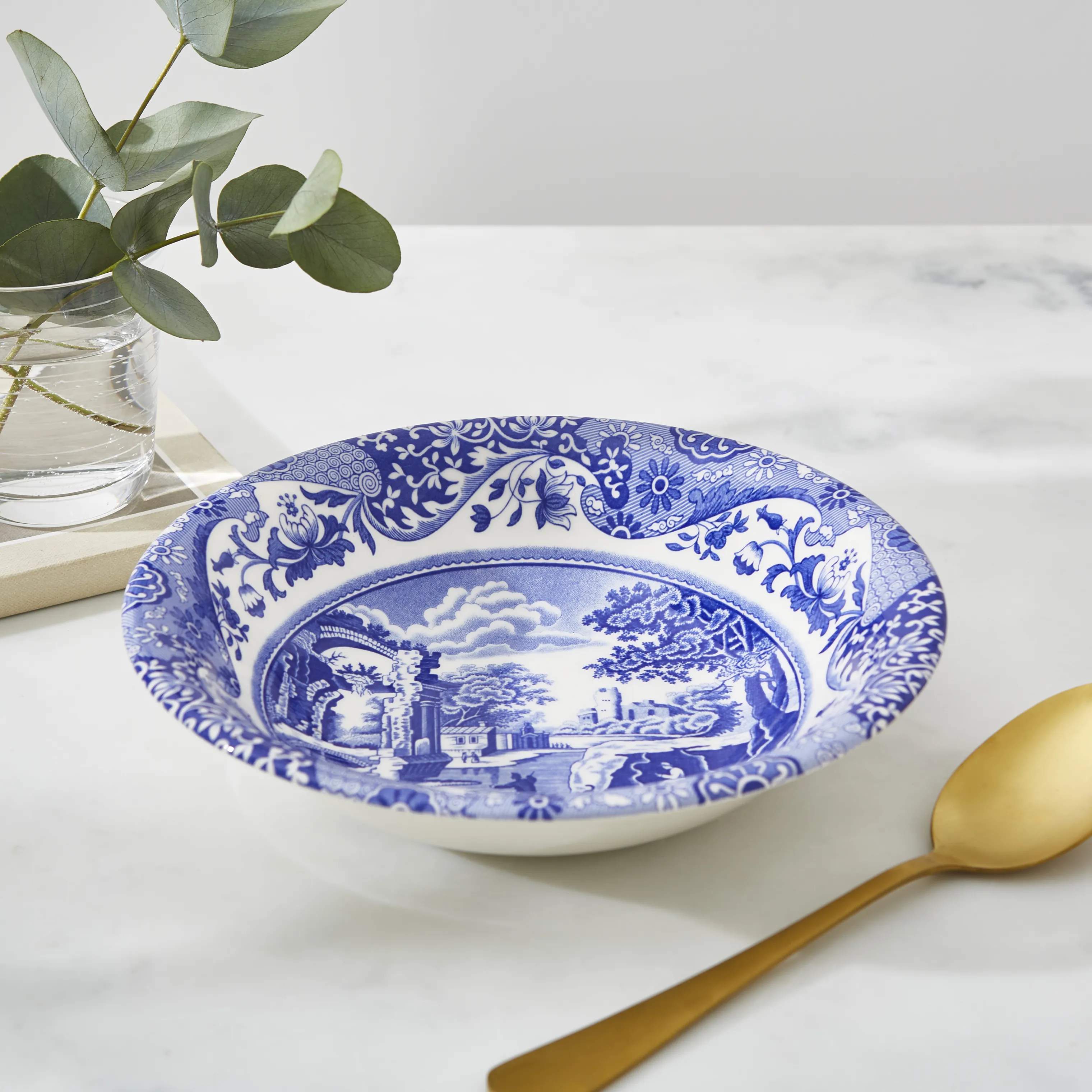 Spode Serveringsskåle Blue Italian Blue Italien Skål - 4 stk. i 20 cm, 2