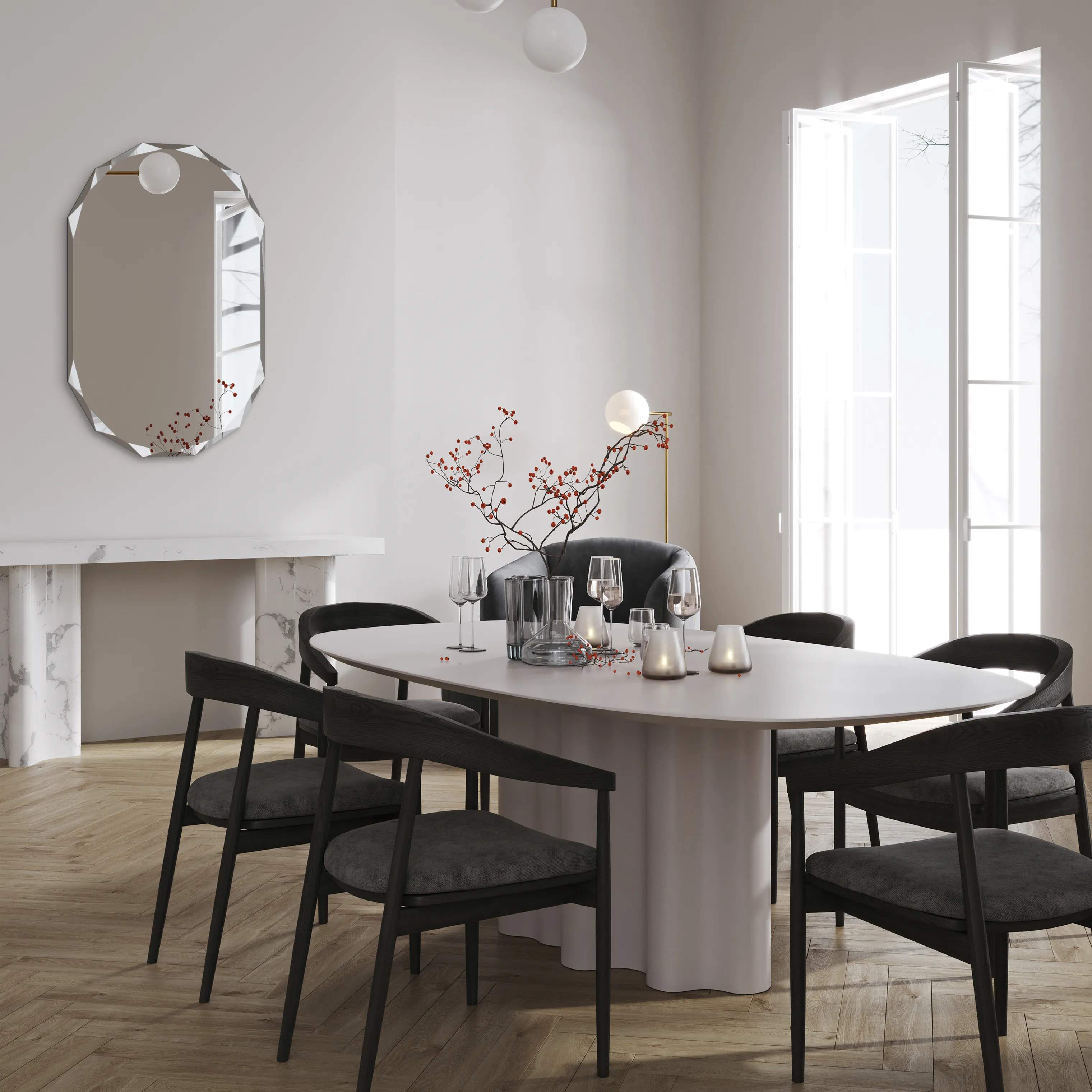 Incado Spejle Diamond Spejl i Sølv, 3